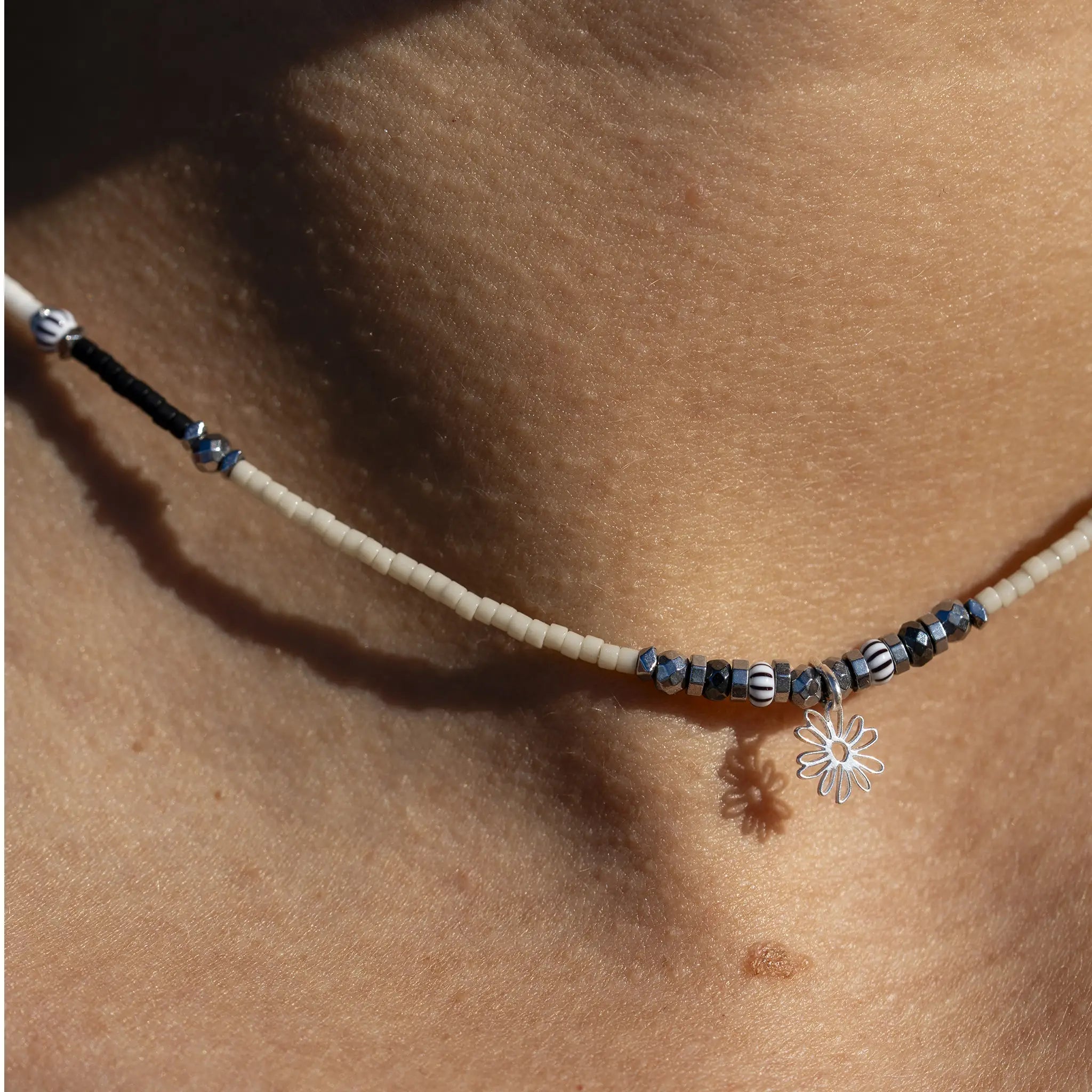 collier / bracelet JE T'AIME BEAUCOUP - Vanille - Têtes Blondes