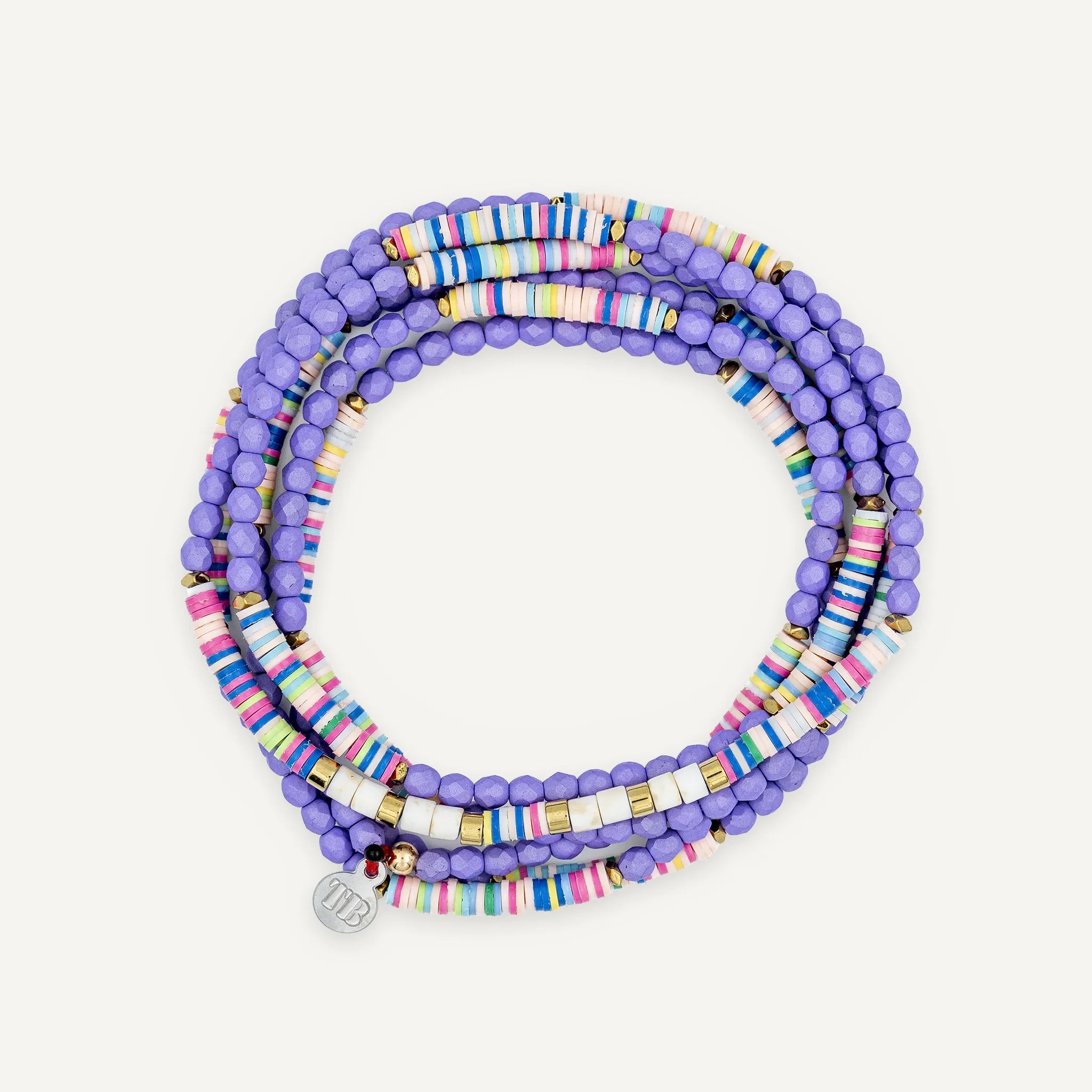 collier / bracelet JULIETTA Pastel Gold Purple - Têtes Blondes