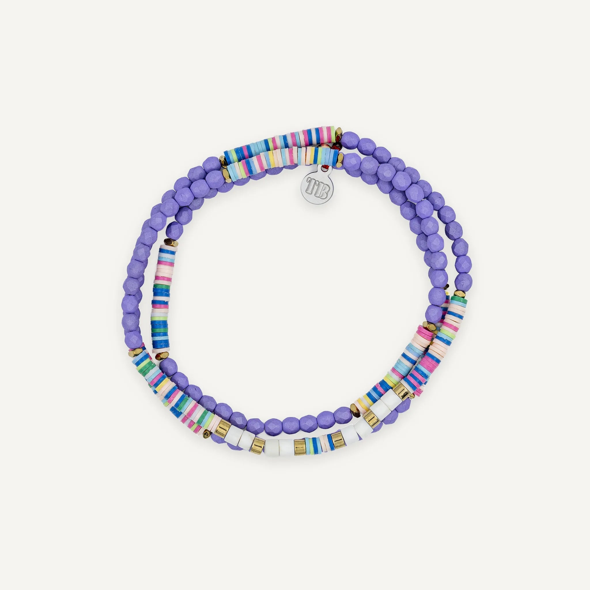 collier / bracelet JULIETTA Pastel Gold Purple - Têtes Blondes