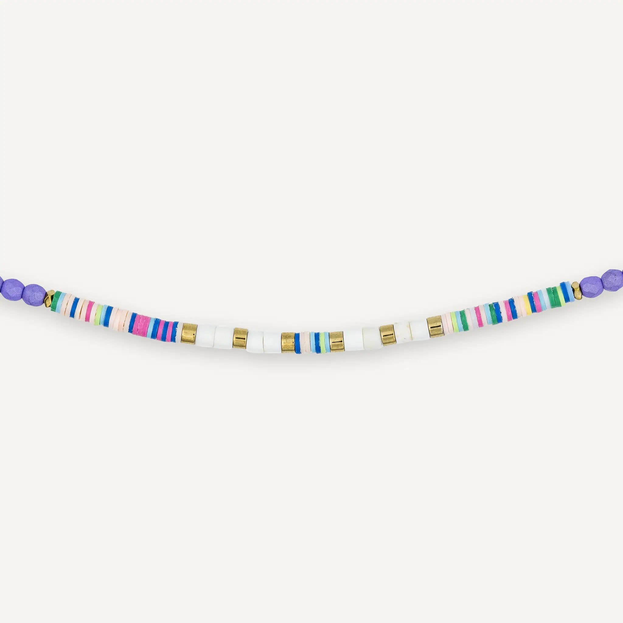 collier / bracelet JULIETTA Pastel Gold Purple - Têtes Blondes