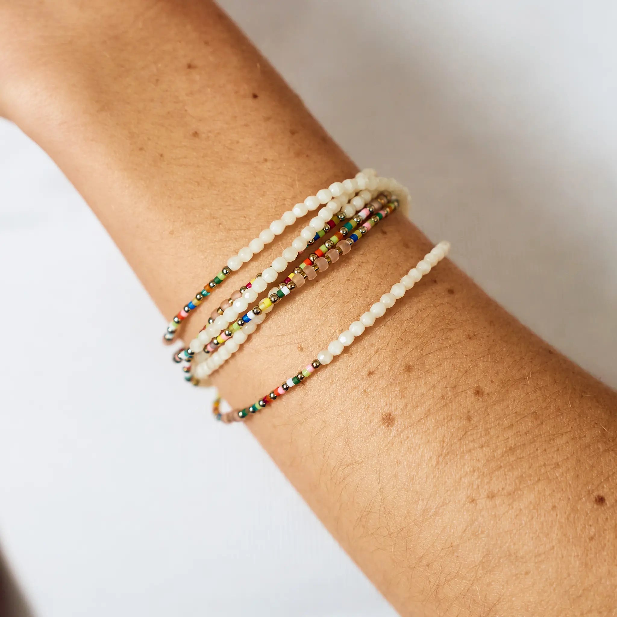 collier / bracelet JUMEIRAH - Vanille - Têtes Blondes