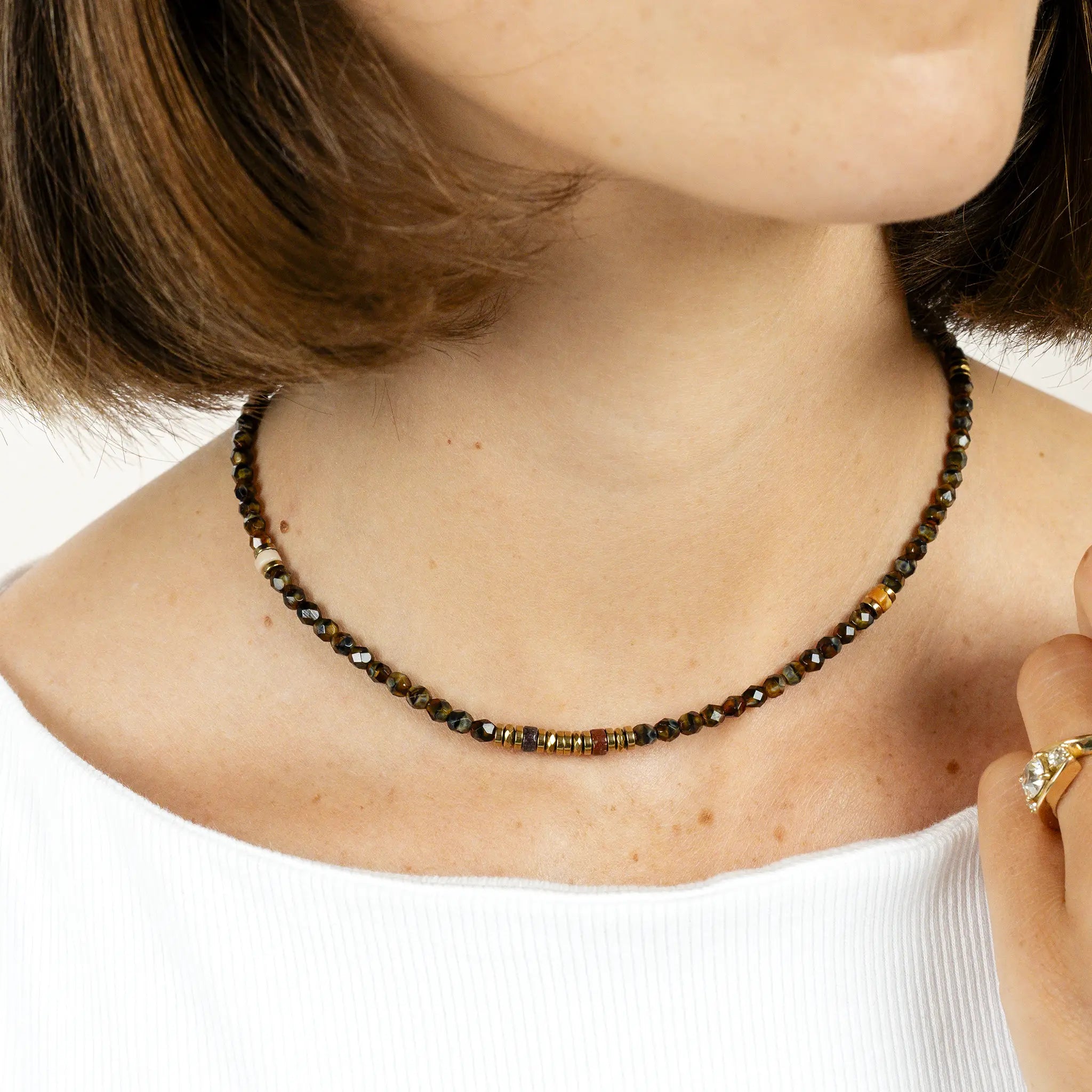 collier / bracelet KELLY GOLD - Brun - Têtes Blondes