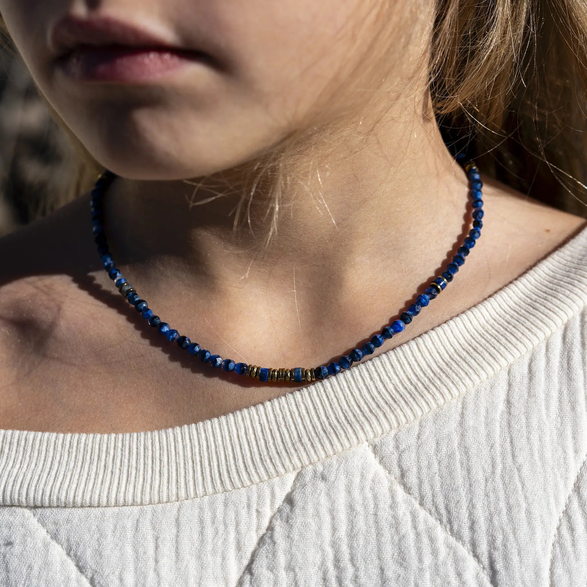 collier / bracelet KELLY GOLD - Denim - Têtes Blondes