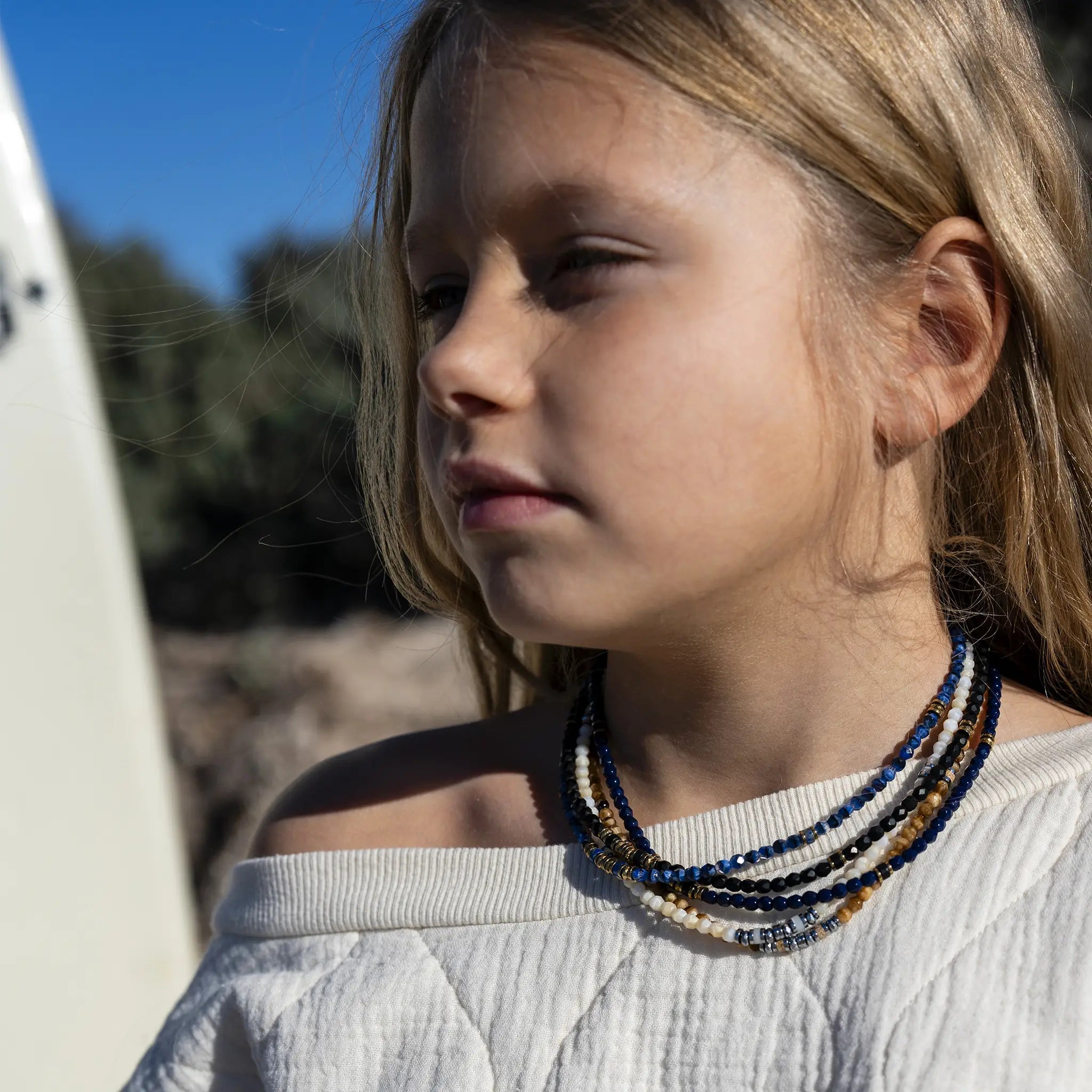 collier / bracelet KELLY GOLD - Denim - Têtes Blondes