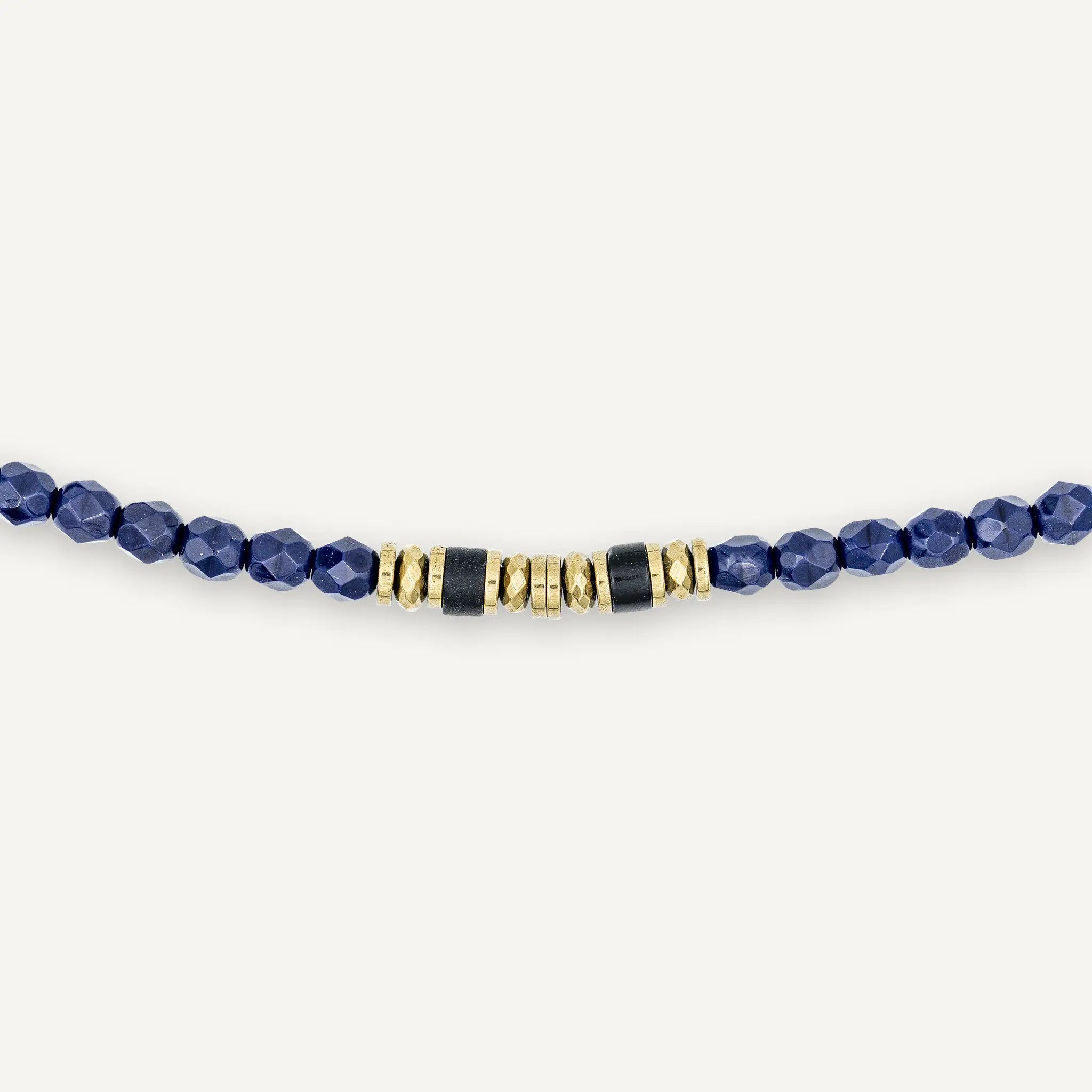 collier / bracelet KELLY GOLD - Navy Blue - Têtes Blondes