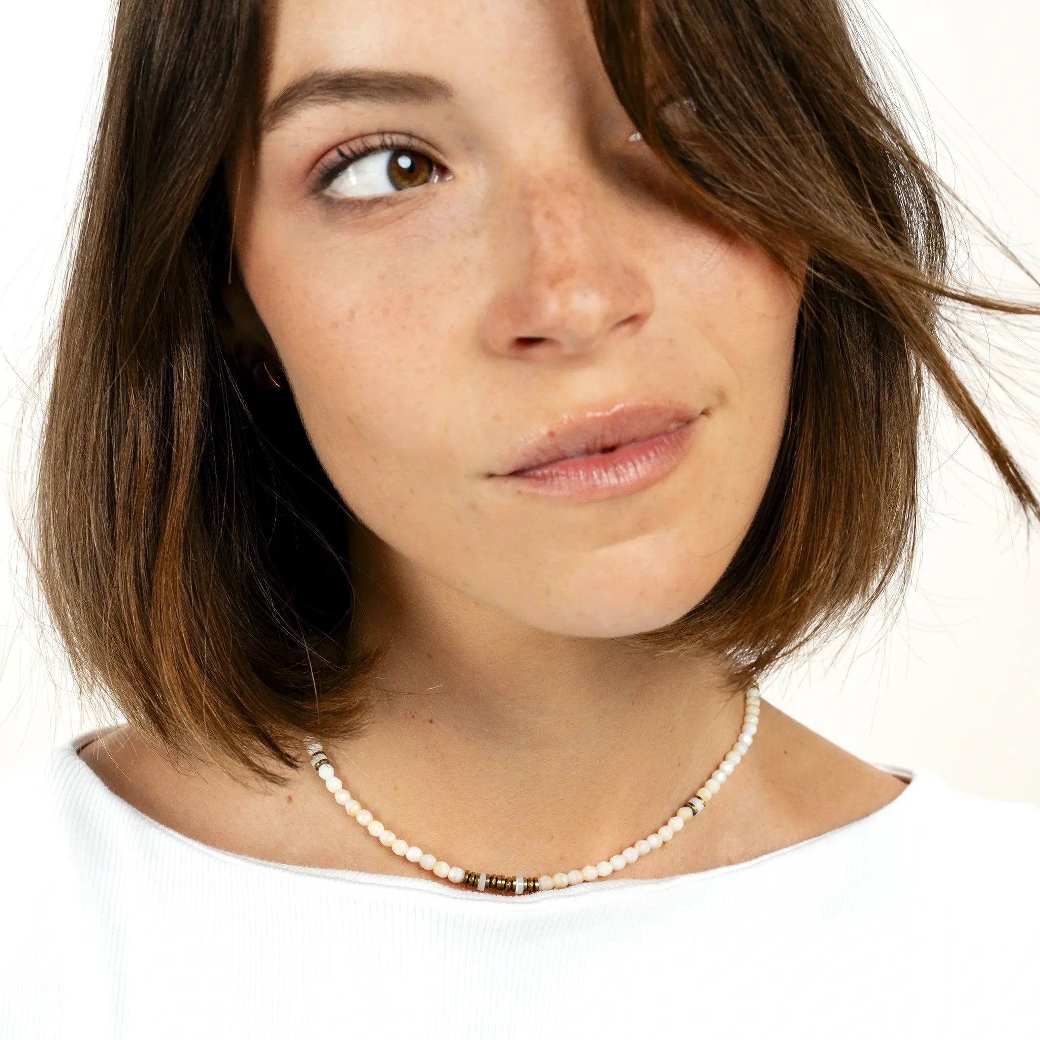 collier / bracelet KELLY GOLD - Vanille - Têtes Blondes