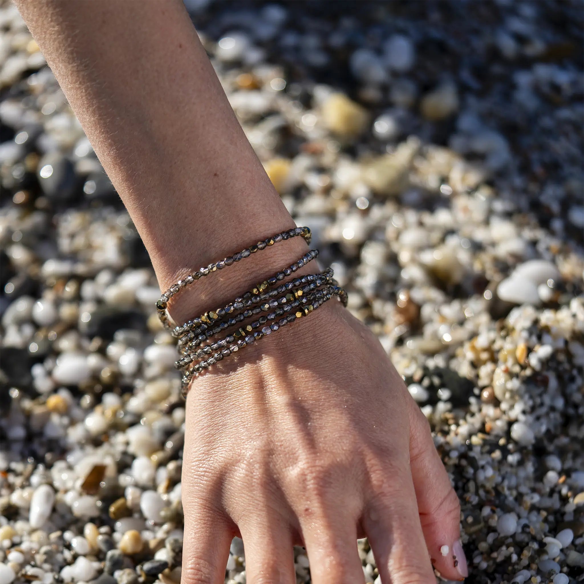 collier / bracelet LIZBETH Black Diamond - Têtes Blondes