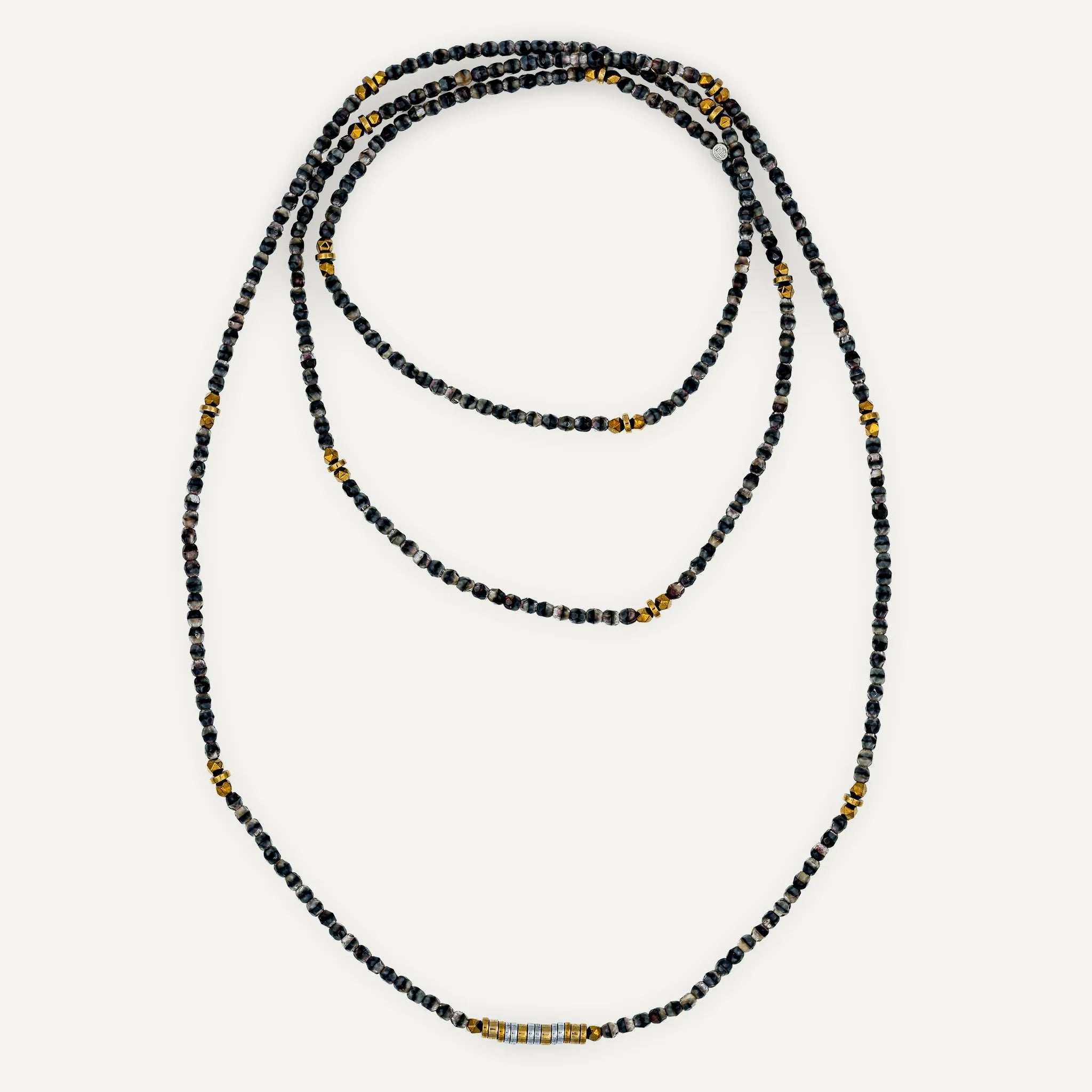collier / bracelet LIZBETH - Gris Marbré - Têtes Blondes