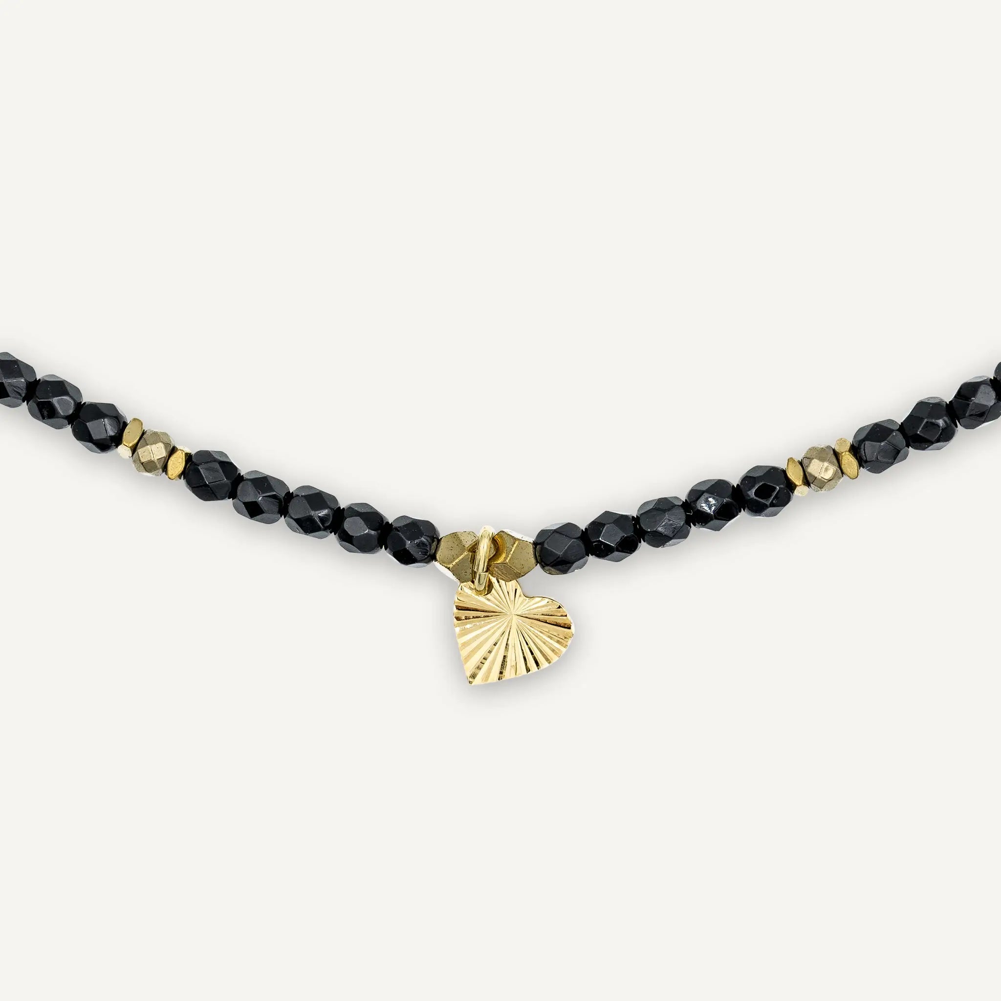 collier / bracelet LOVE GOLD - Noir - Têtes Blondes