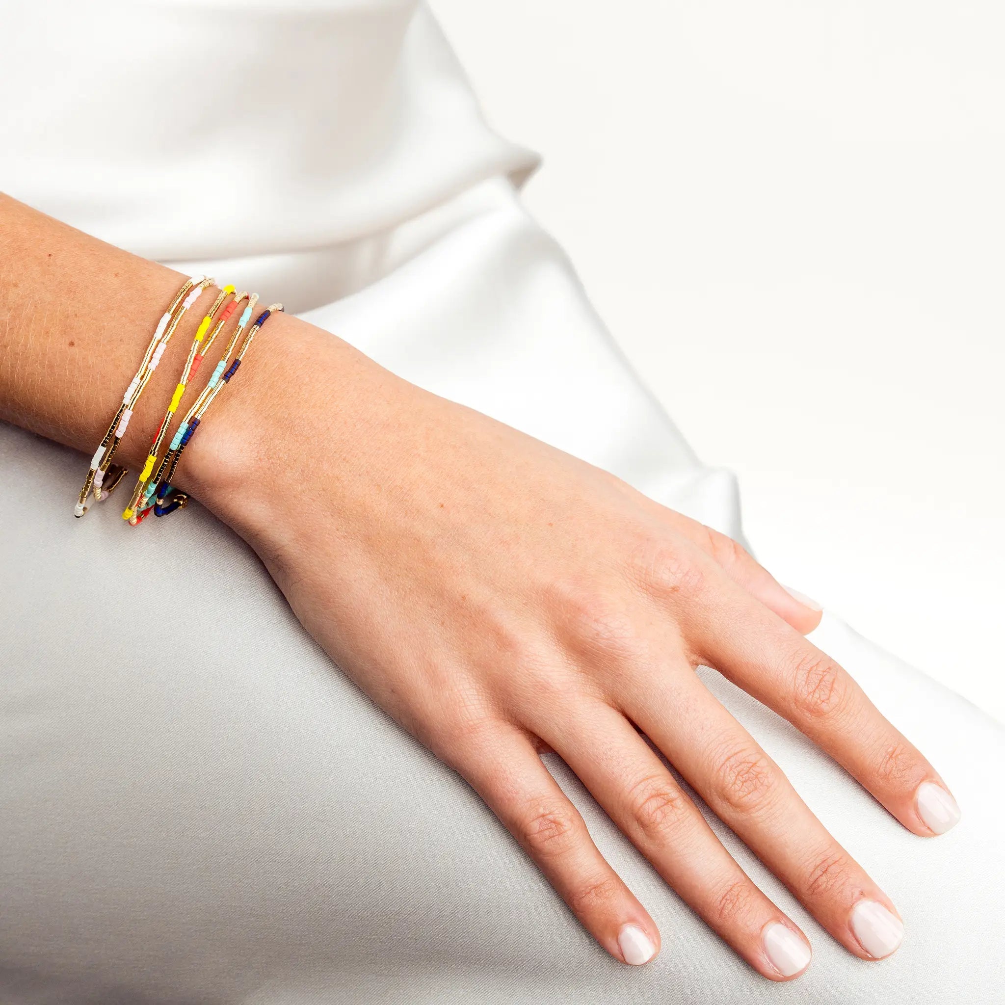 collier / bracelet LULLI - 1 tour ultra fin Rouge - Têtes Blondes
