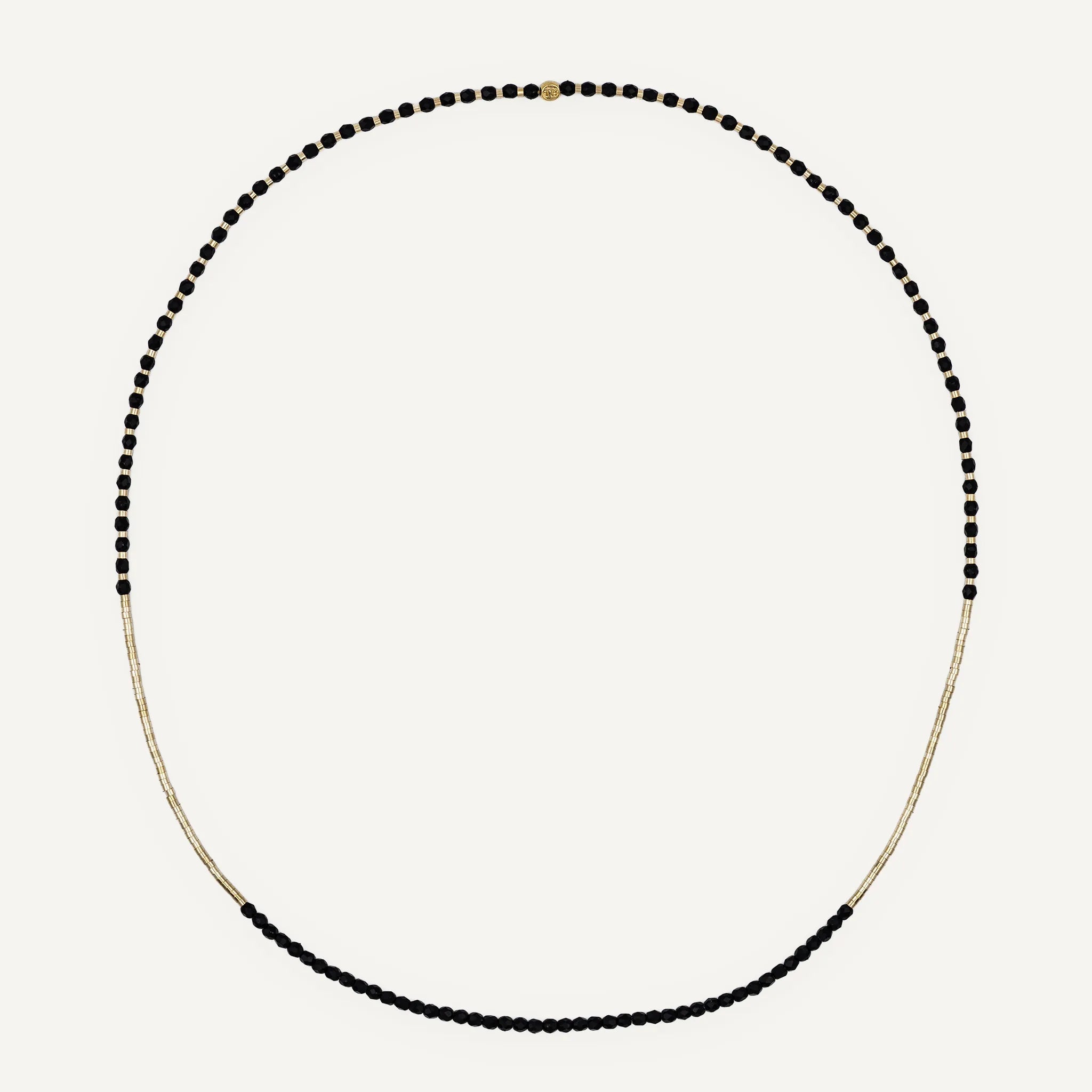 collier / bracelet LULLI - 3 tours Noir Mat - Têtes Blondes