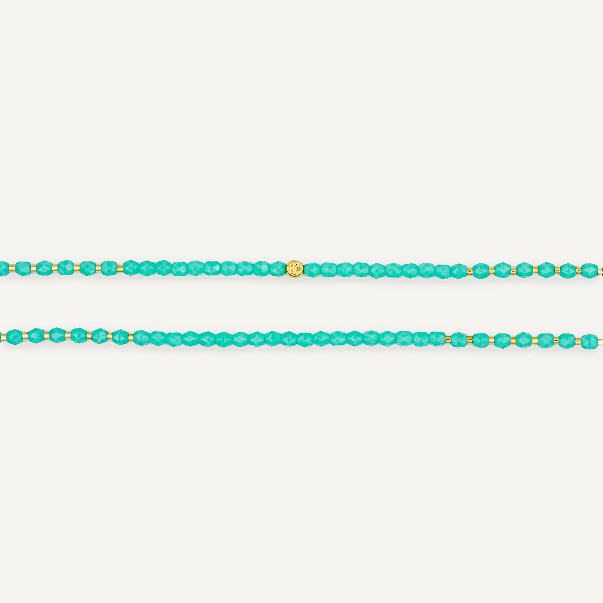 collier / bracelet LULLI - 3 tours Turquoise - Têtes Blondes