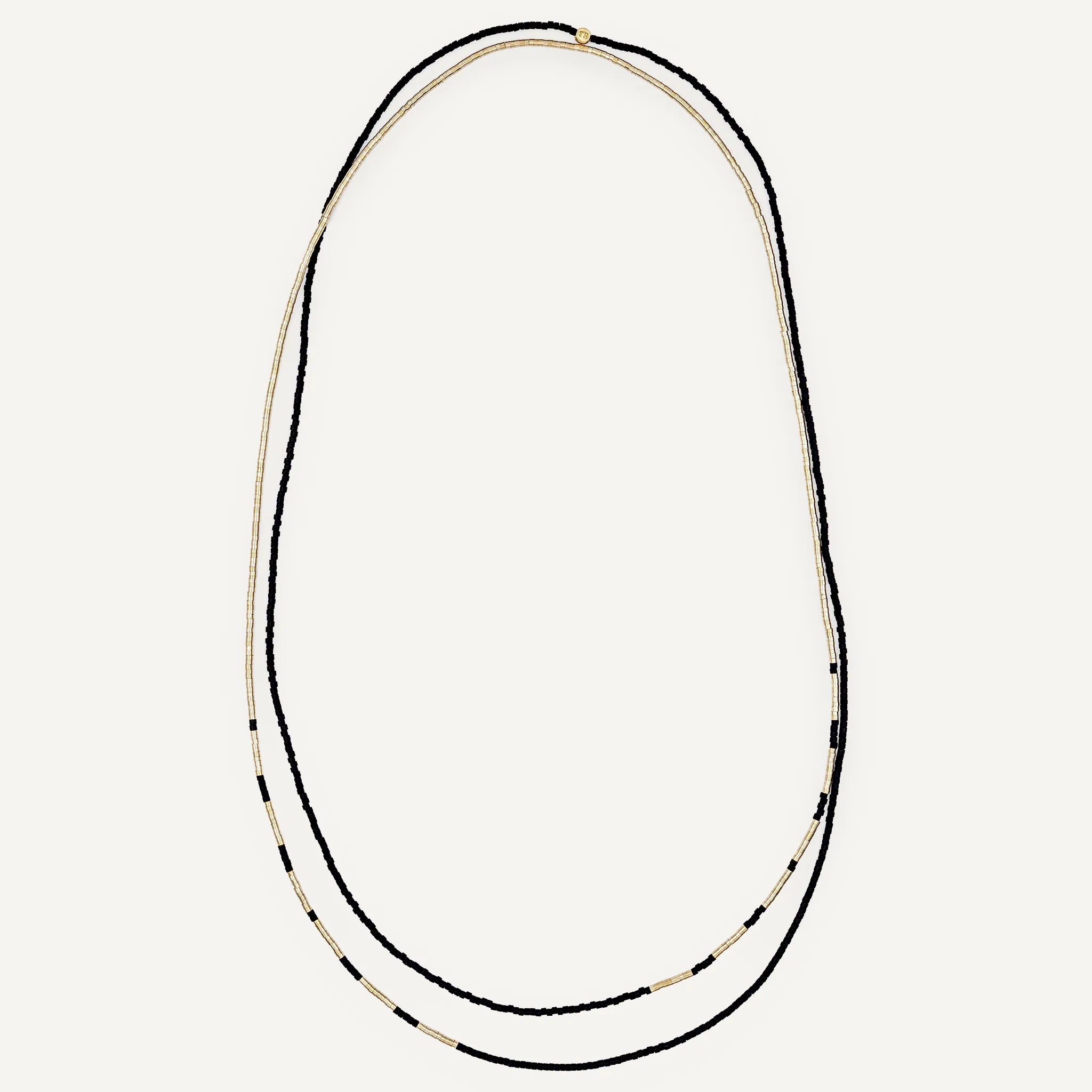 collier / bracelet LULLI - 7 tours Noir Mat ultra fin - Têtes Blondes