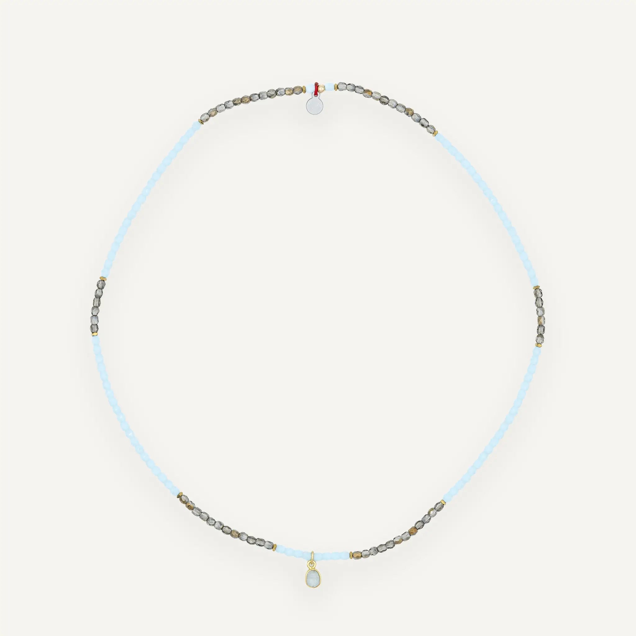 collier / bracelet MARS 3 - Aigue Marine - Têtes Blondes