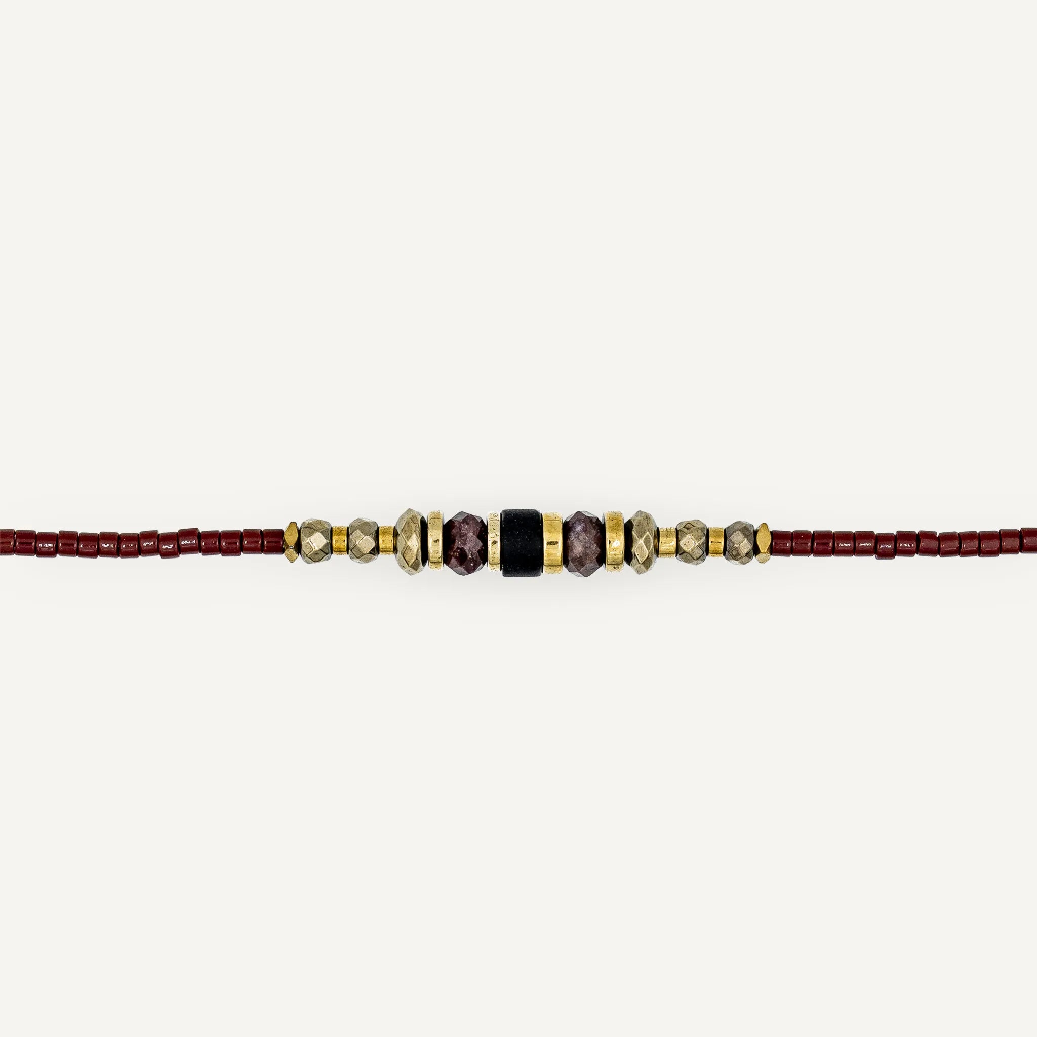 collier / bracelet MARS 3 - Bordeaux - Têtes Blondes