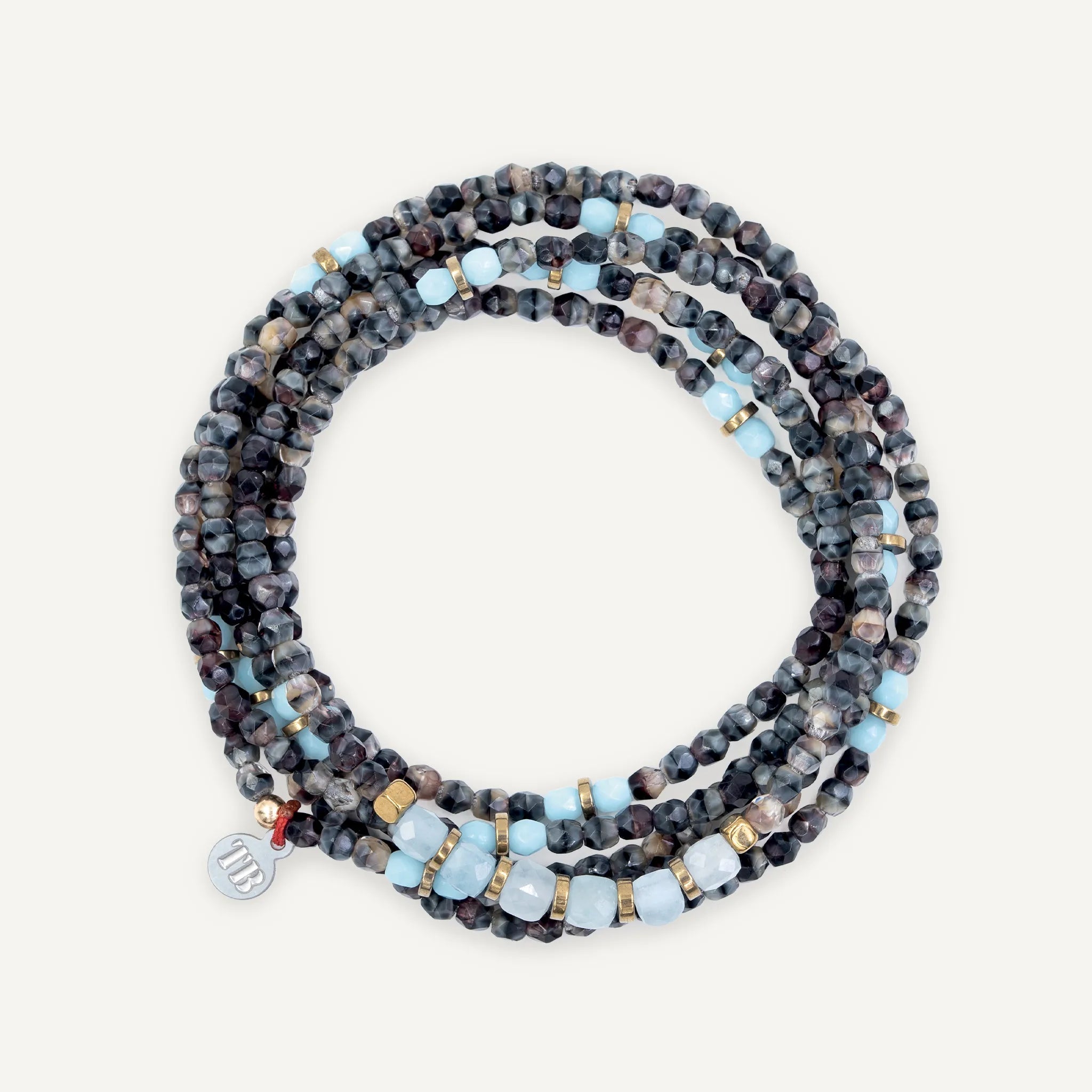 collier / bracelet MARS 6 - Aigue Marine - Têtes Blondes