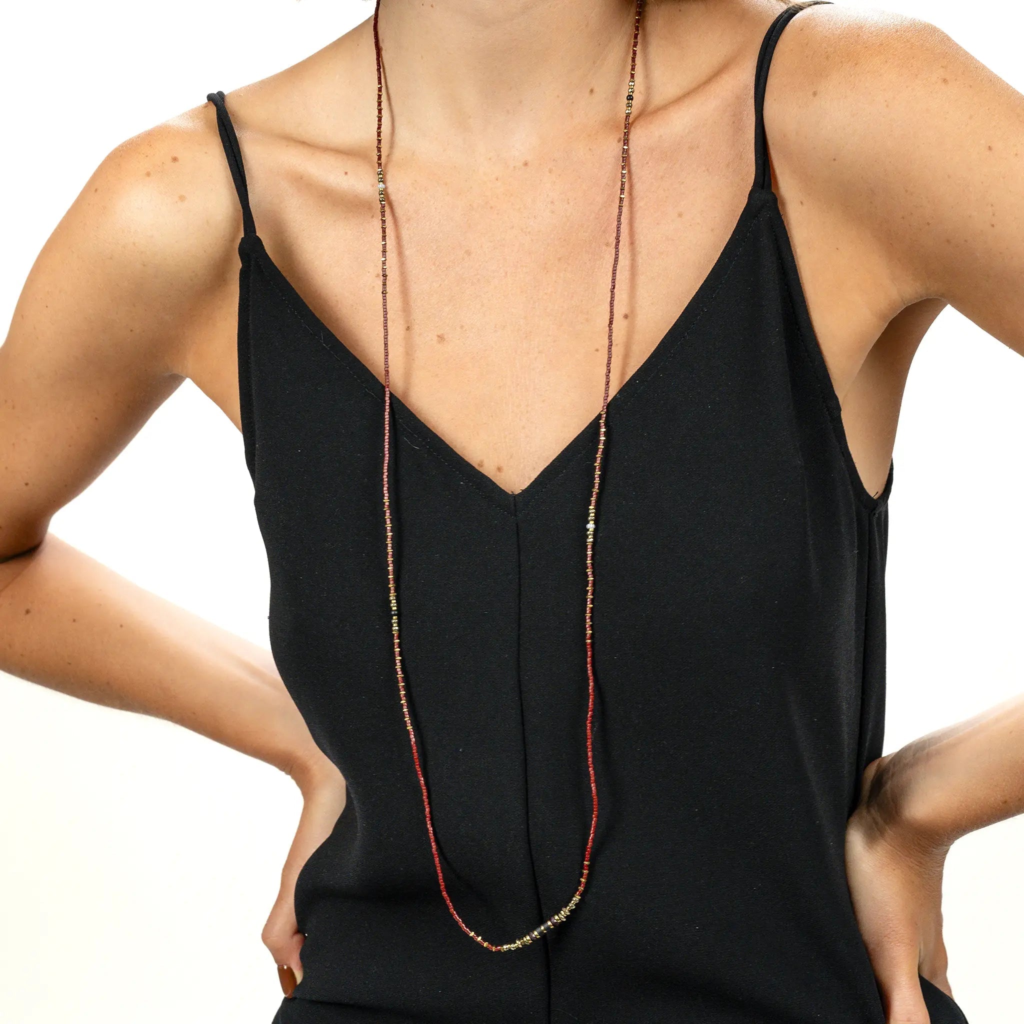 collier / bracelet MARS 6 - Bordeaux - Têtes Blondes