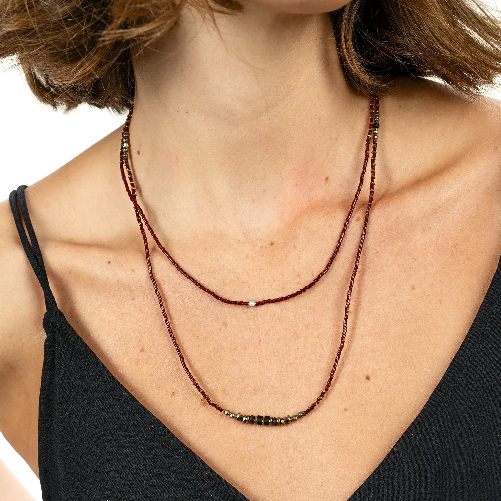 collier / bracelet MARS 6 - Bordeaux - Têtes Blondes