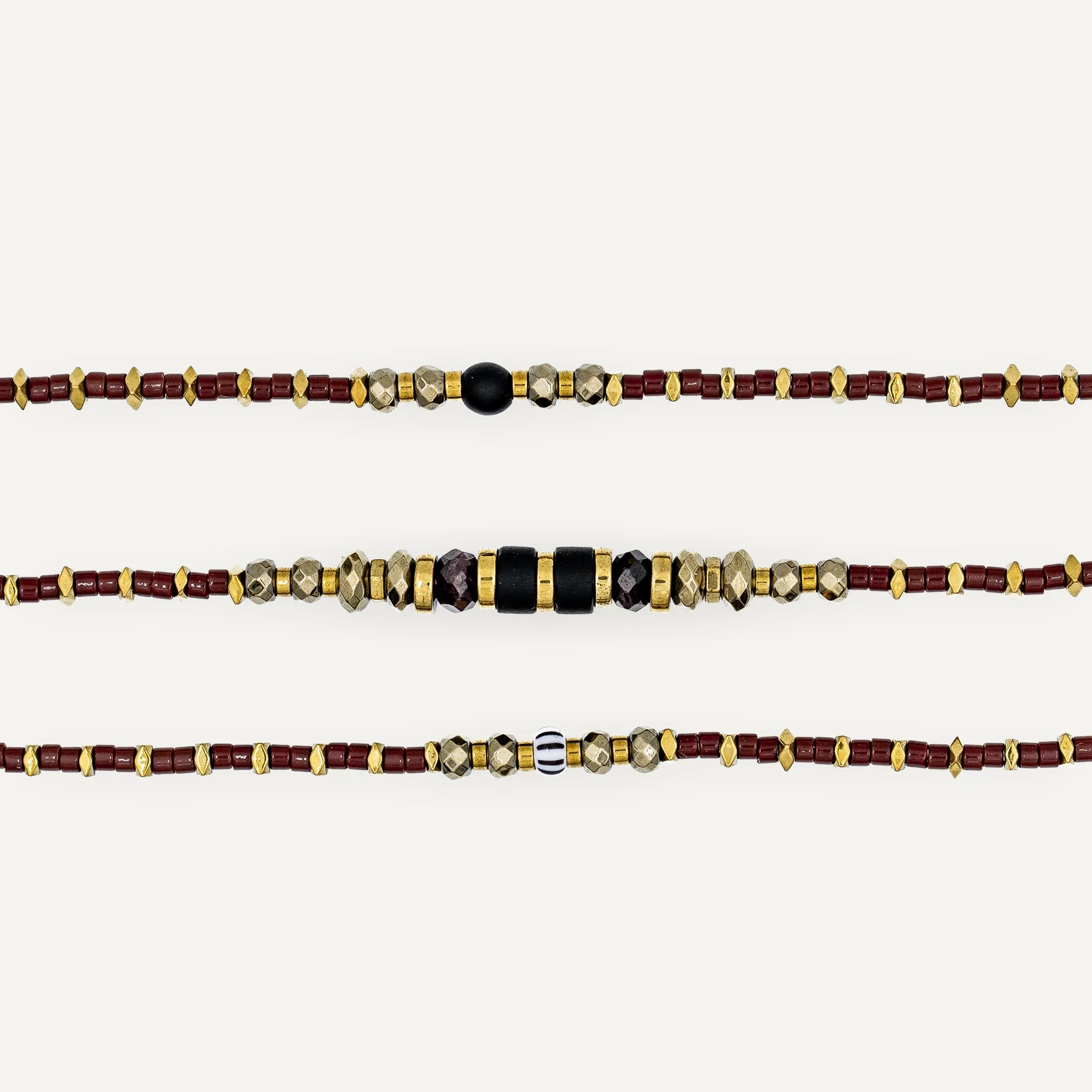 collier / bracelet MARS 6 - Bordeaux - Têtes Blondes