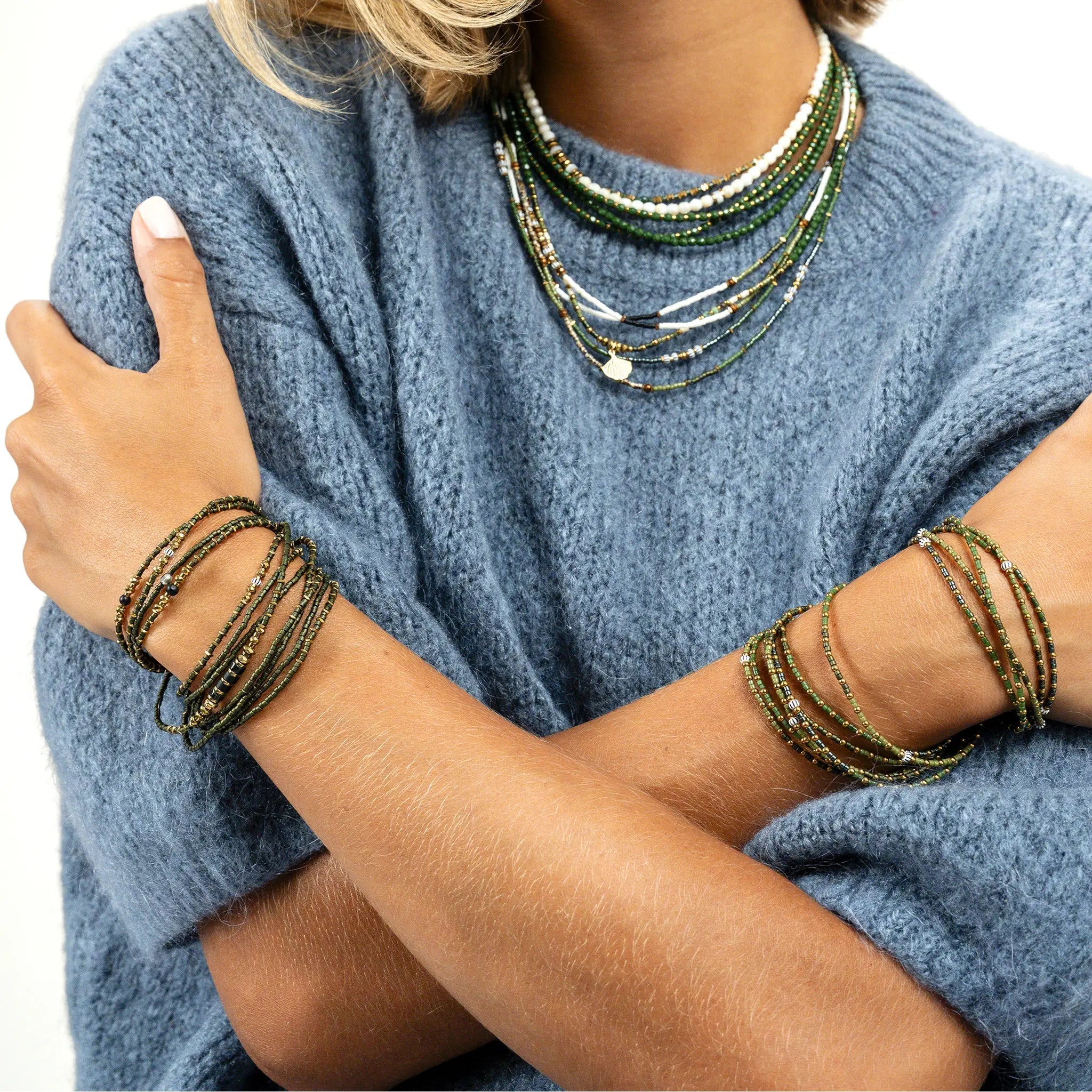 collier / bracelet MATCHA - Têtes Blondes