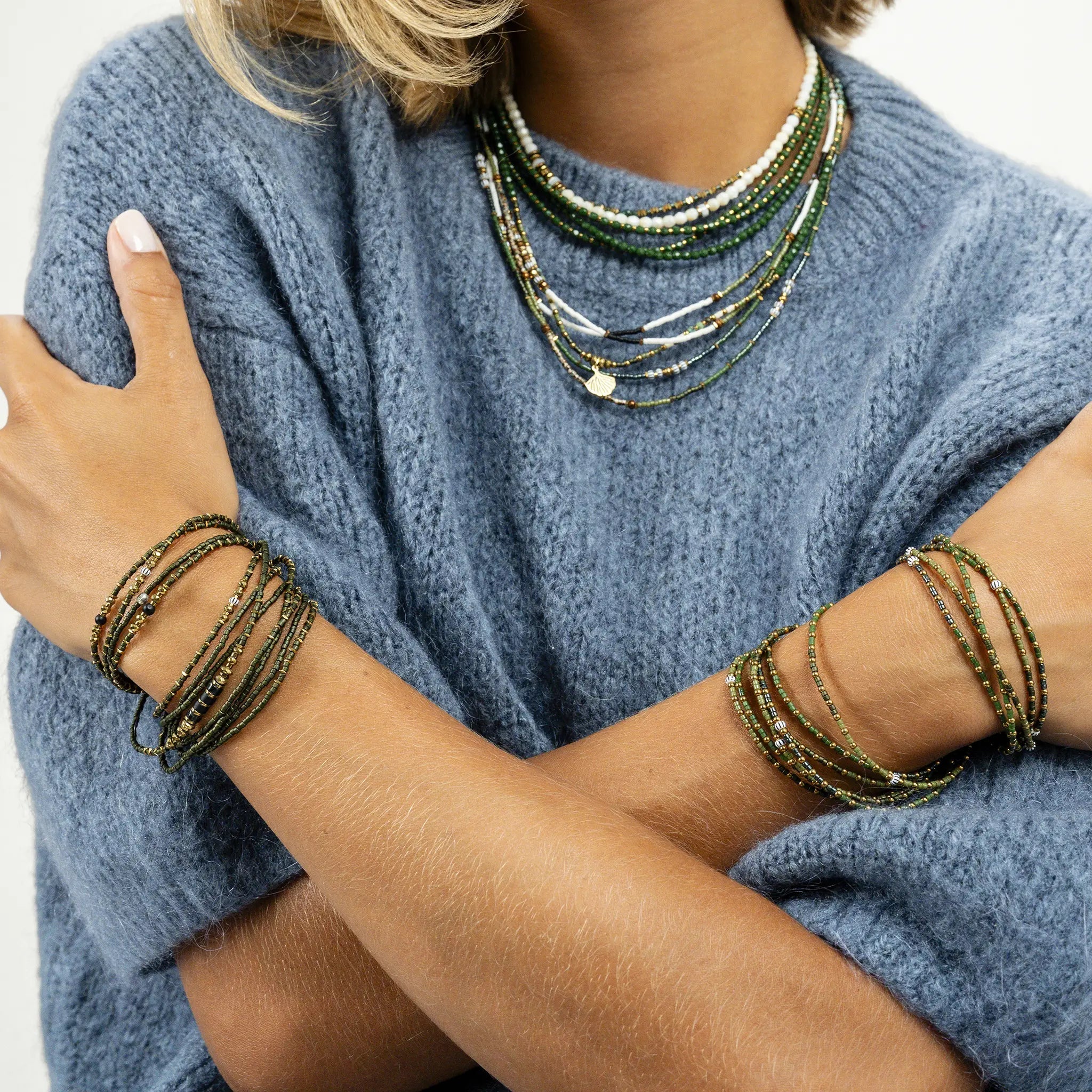 collier / bracelet MATCHA - Têtes Blondes