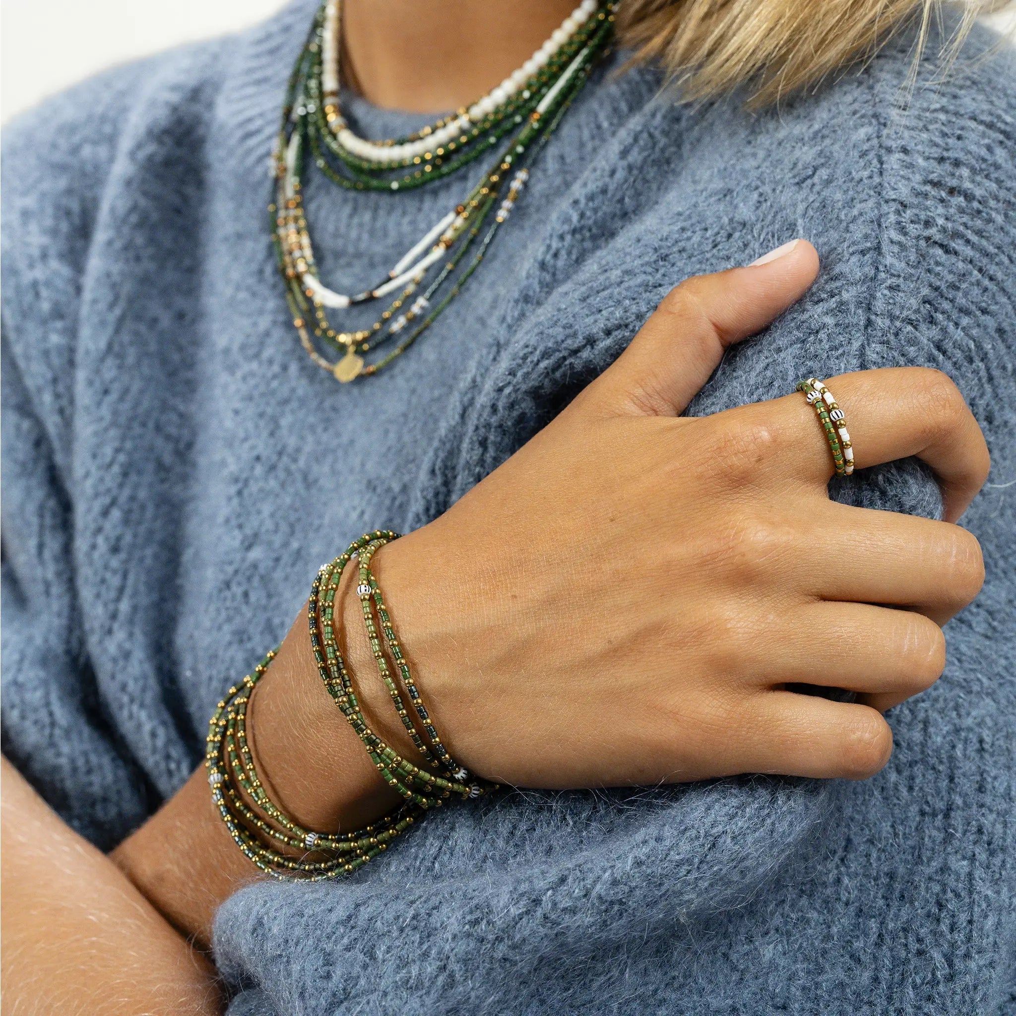 collier / bracelet MATCHA - Têtes Blondes