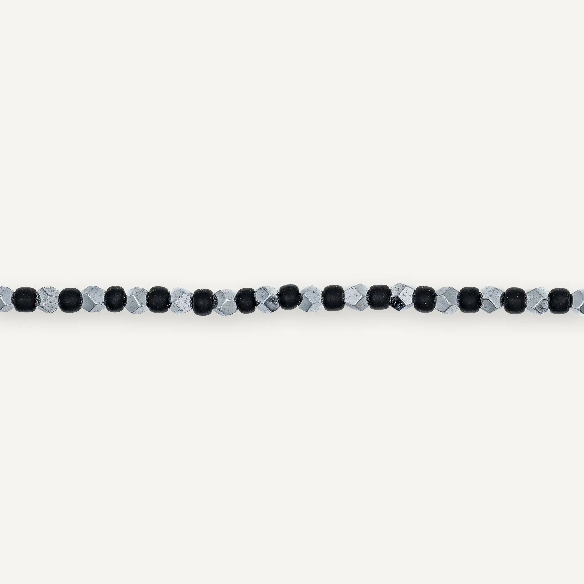 collier / bracelet MAX SILVER - Noir - Têtes Blondes