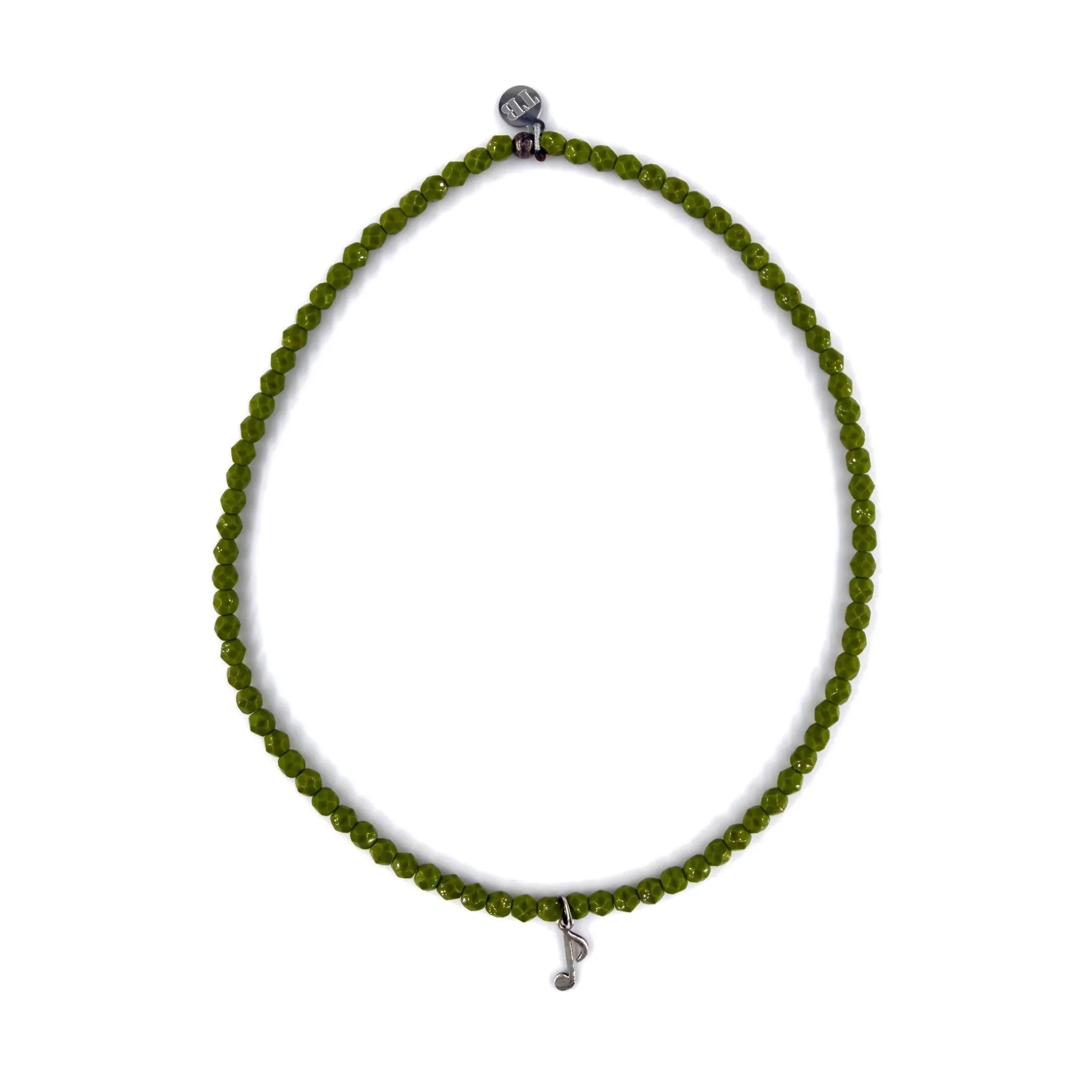 collier / bracelet MUSIC - Vert Olive - Têtes Blondes