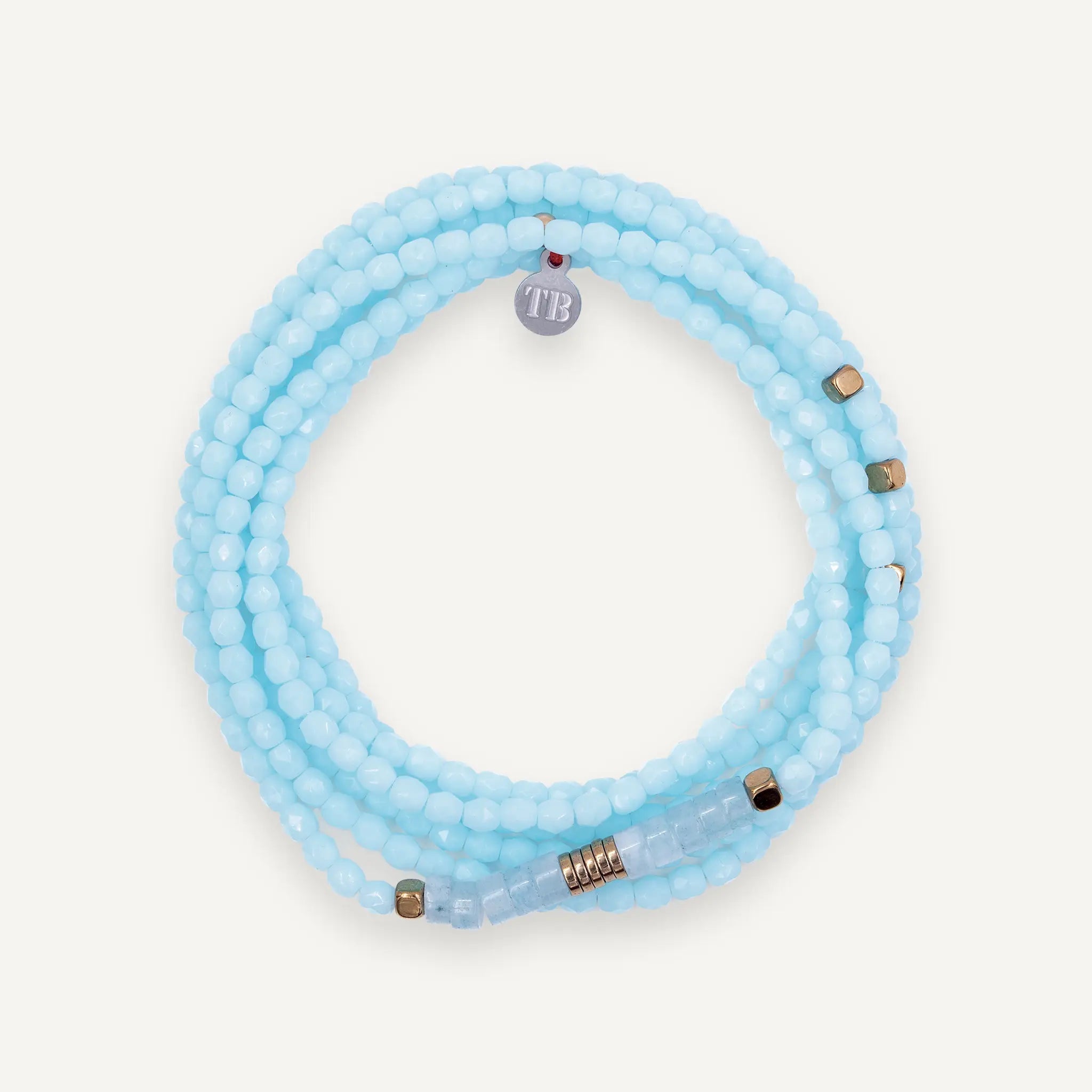 collier / bracelet NADÈGE Bleu Ciel - Têtes Blondes