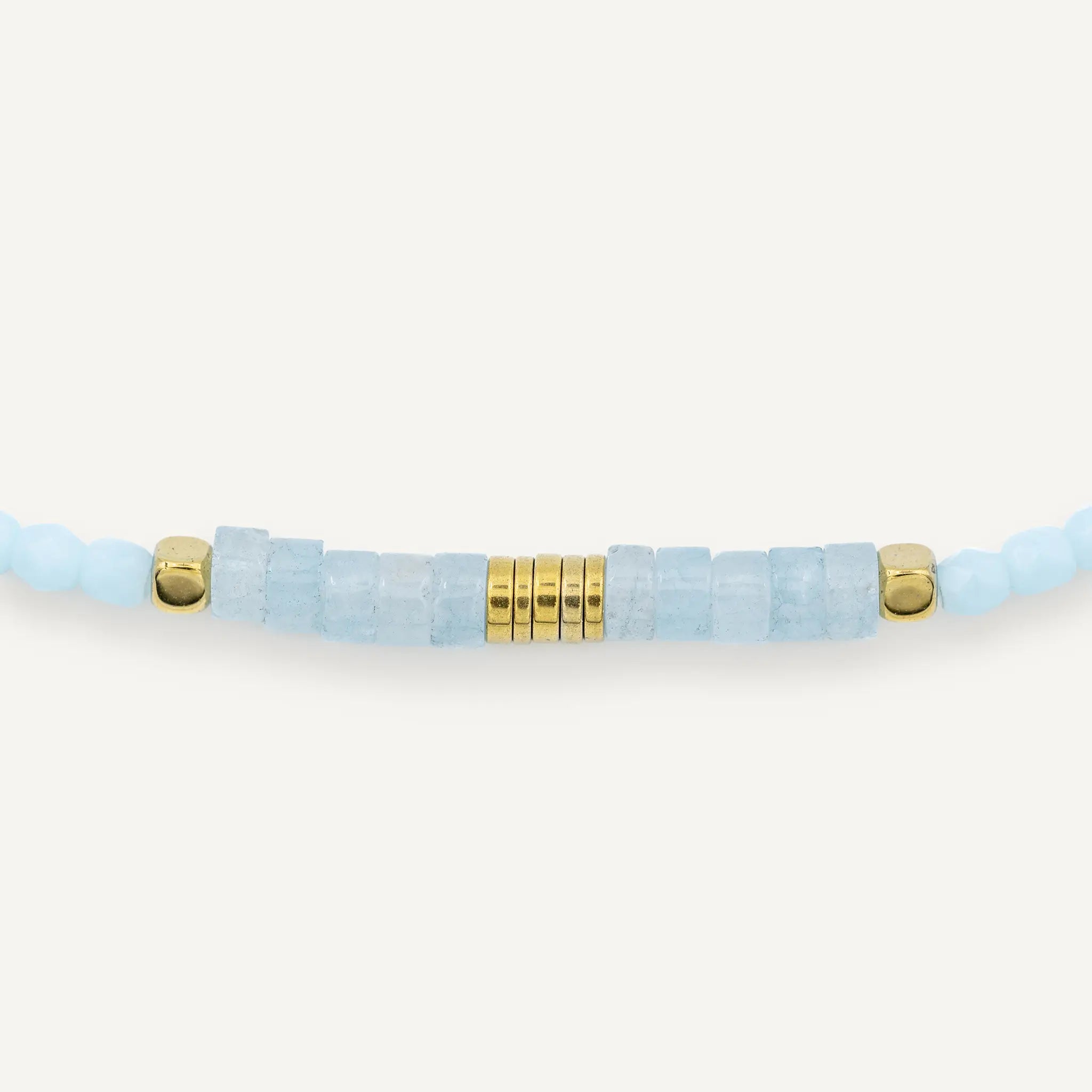 collier / bracelet NADÈGE Bleu Ciel - Têtes Blondes