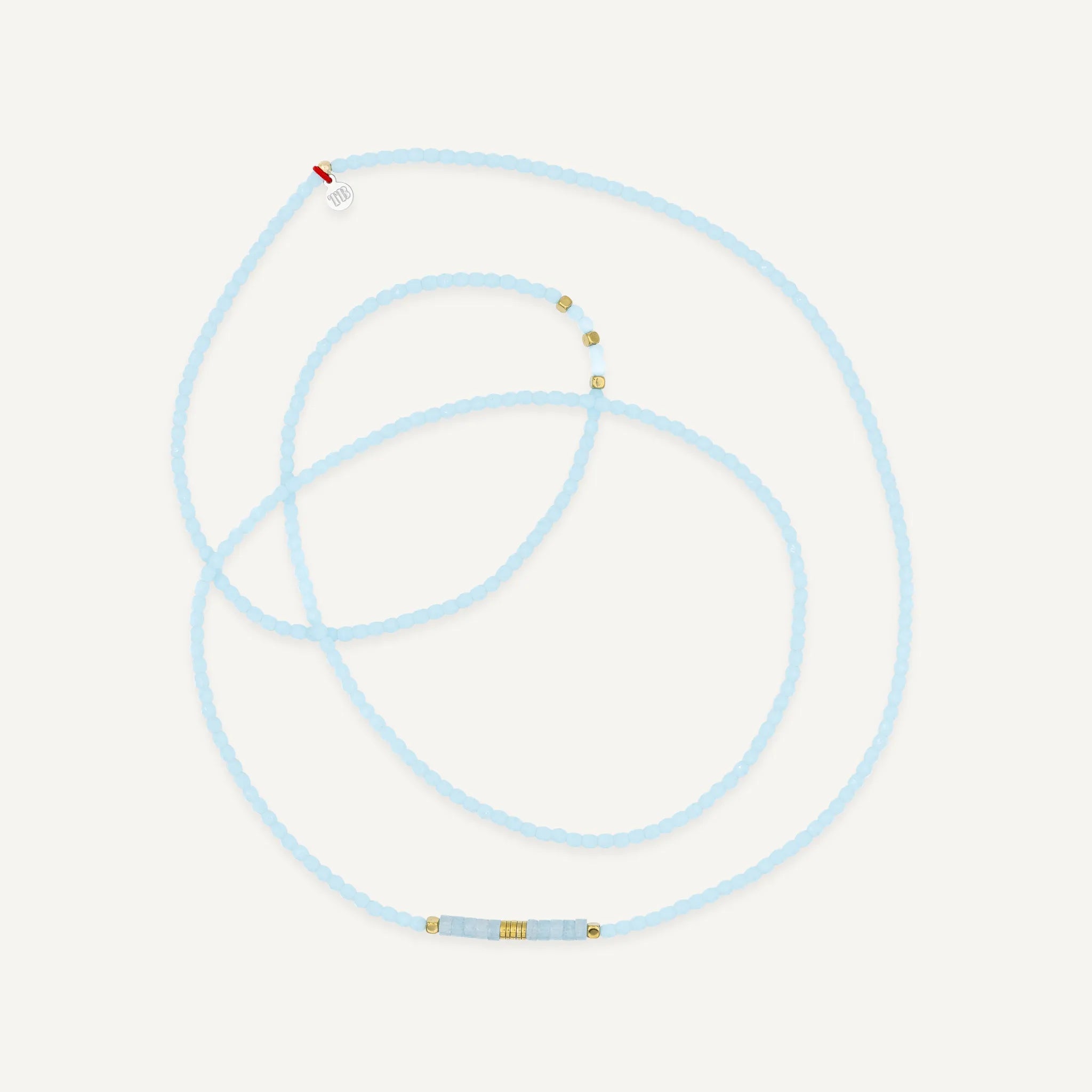 collier / bracelet NADÈGE Bleu Ciel - Têtes Blondes