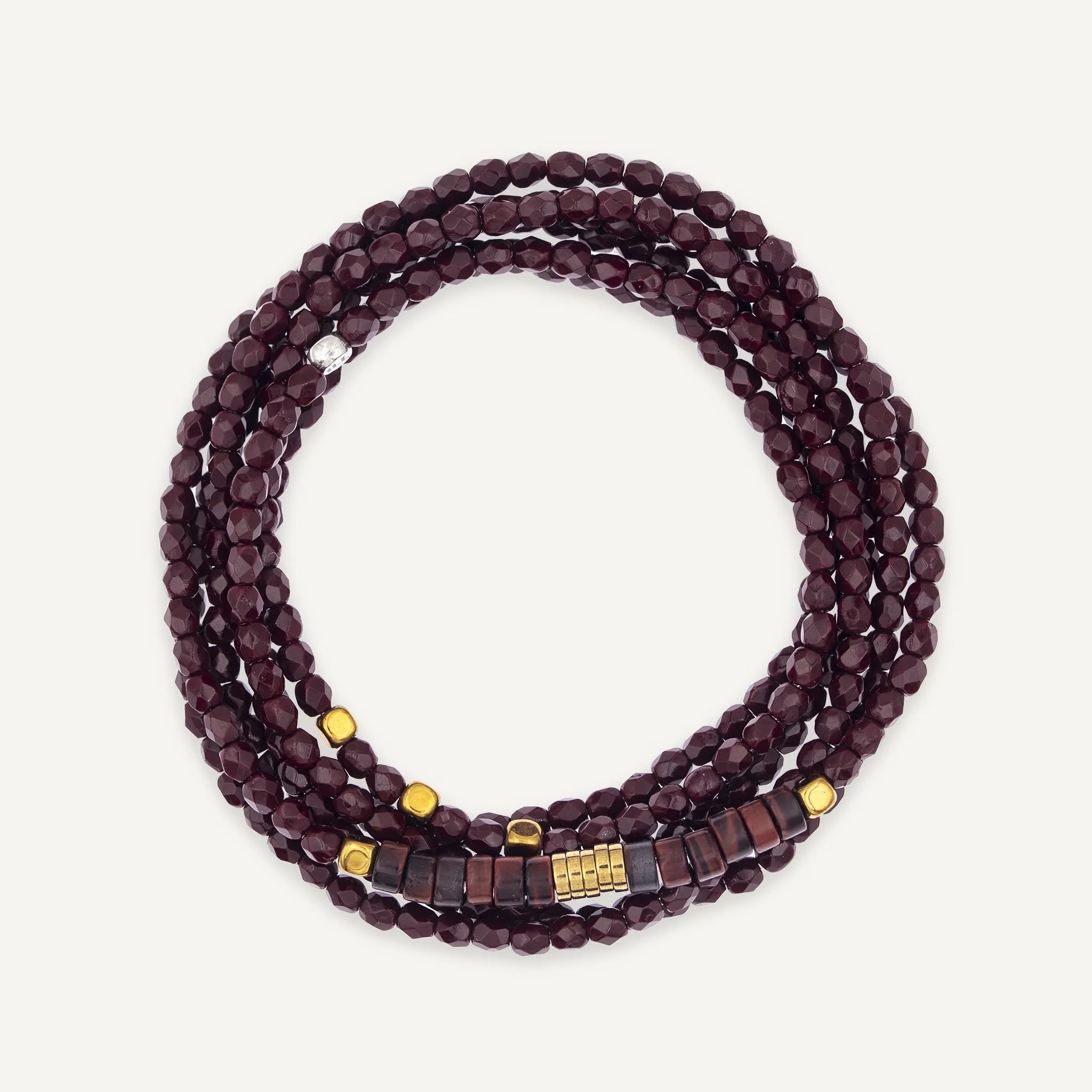 collier / bracelet NADÈGE - Bordeaux - Têtes Blondes