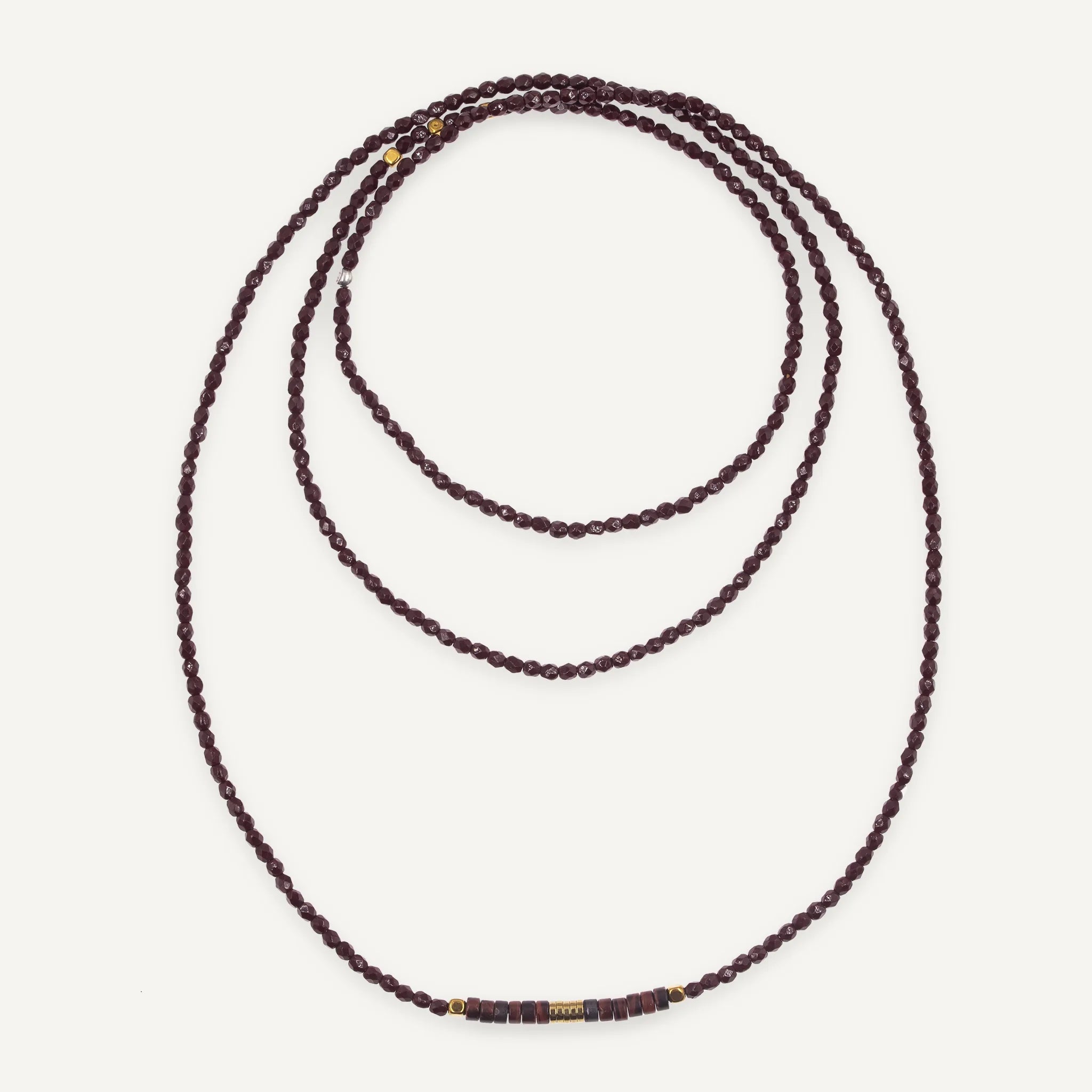 collier / bracelet NADÈGE - Bordeaux - Têtes Blondes