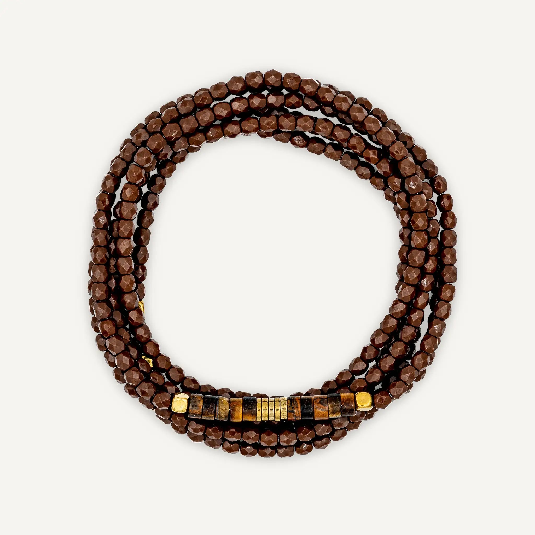 collier / bracelet NADÈGE - Chocolat - Têtes Blondes