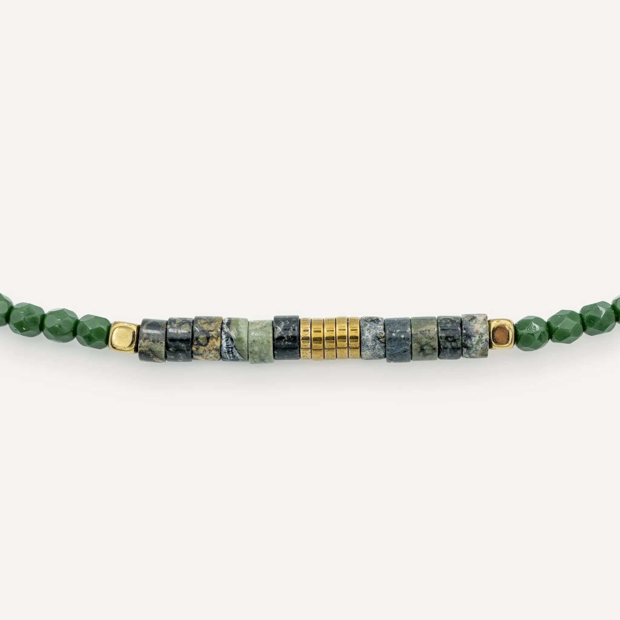 collier / bracelet NADÈGE Green Forest - Têtes Blondes