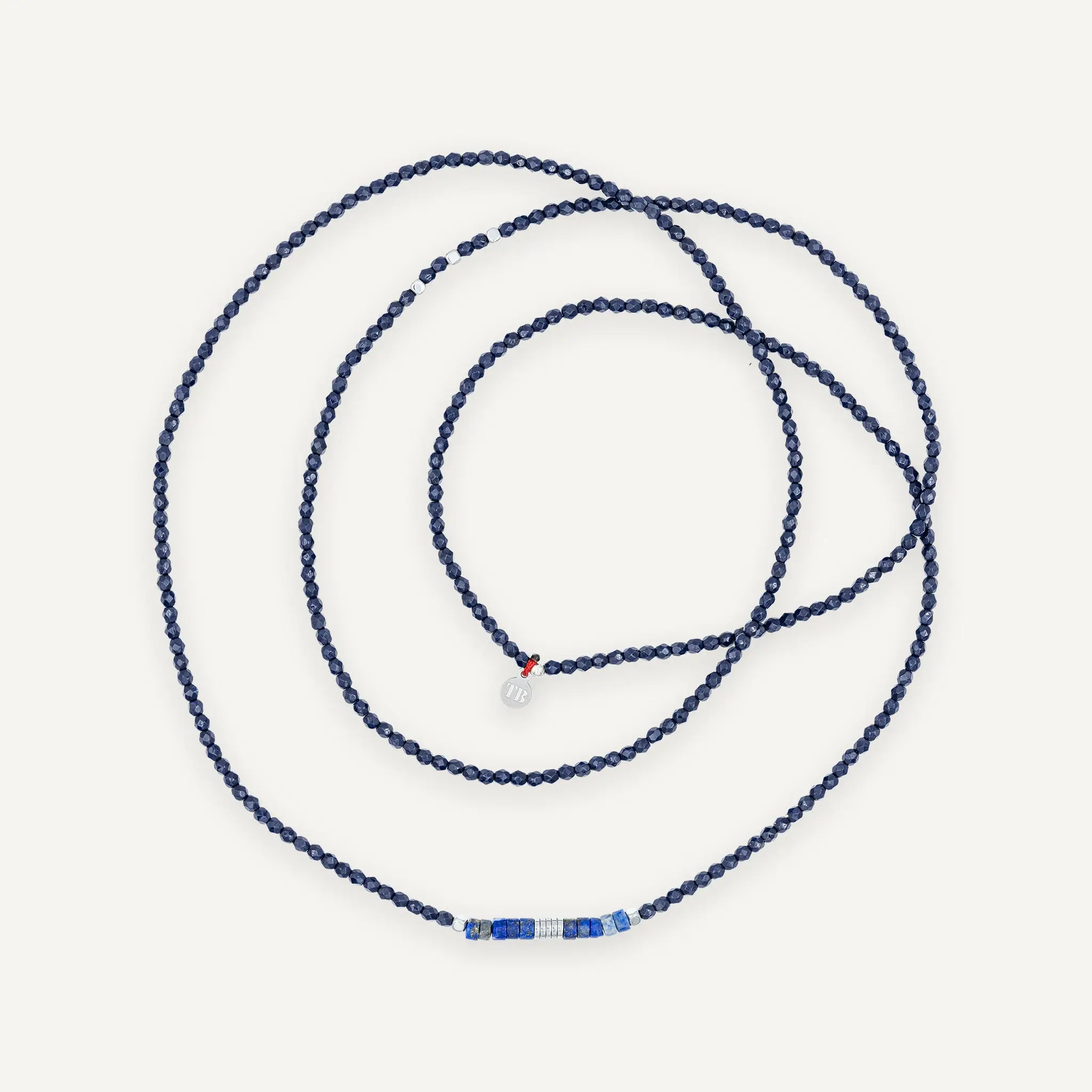 collier / bracelet NADÈGE Navy Blue - Têtes Blondes