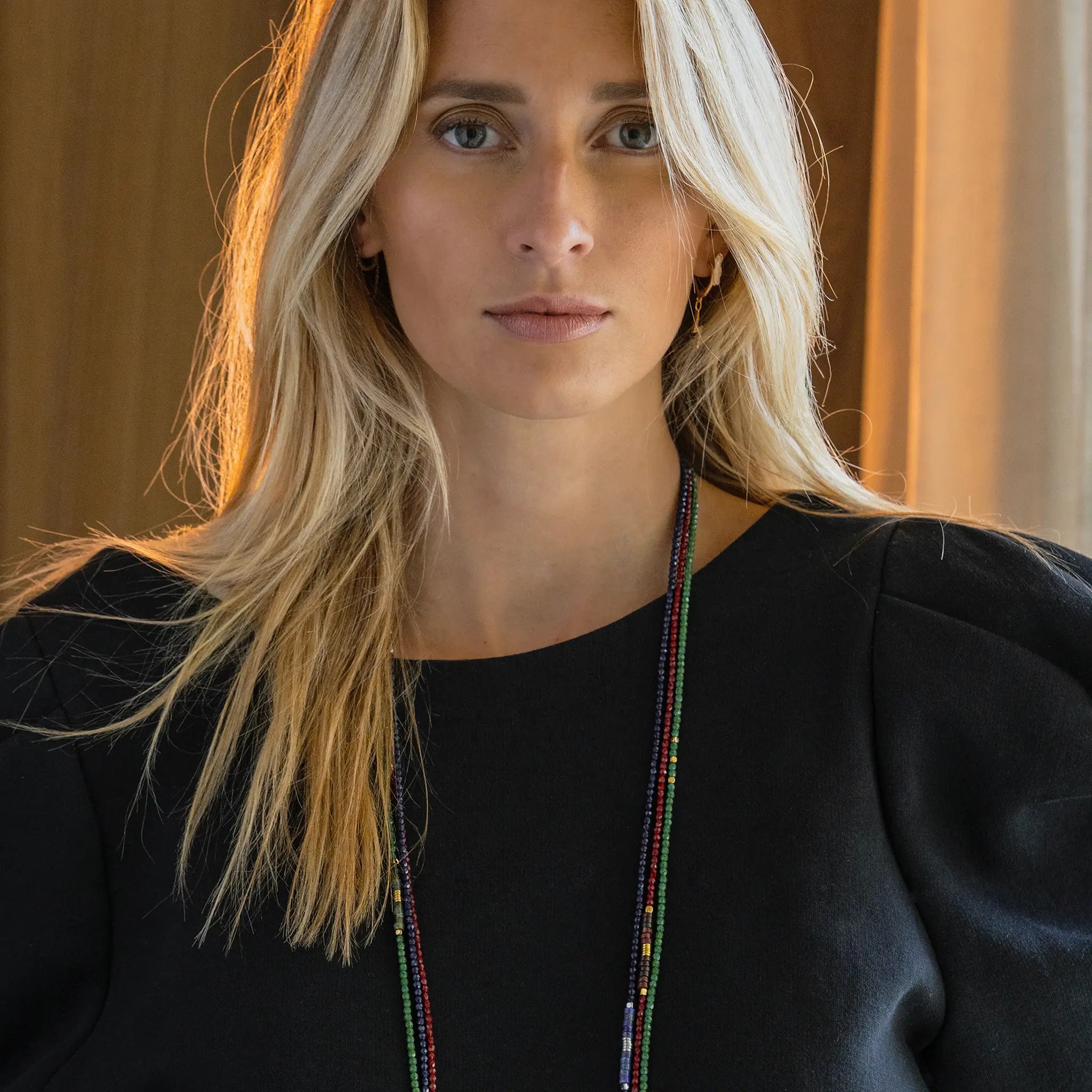 collier / bracelet NADÈGE Navy Blue - Têtes Blondes