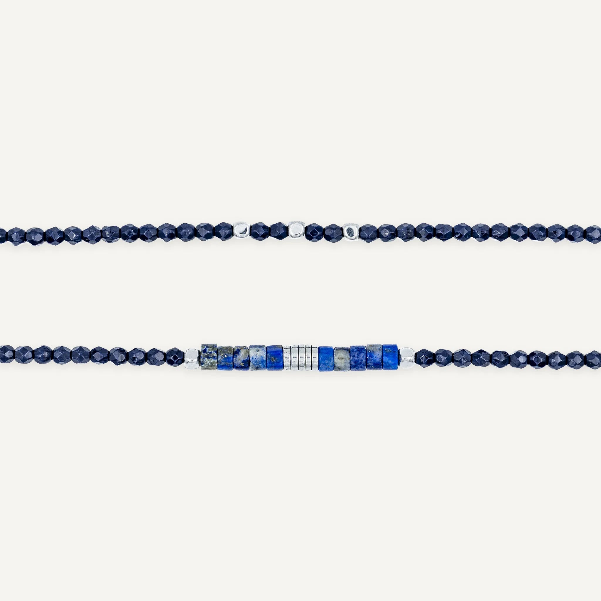 collier / bracelet NADÈGE Navy Blue - Têtes Blondes