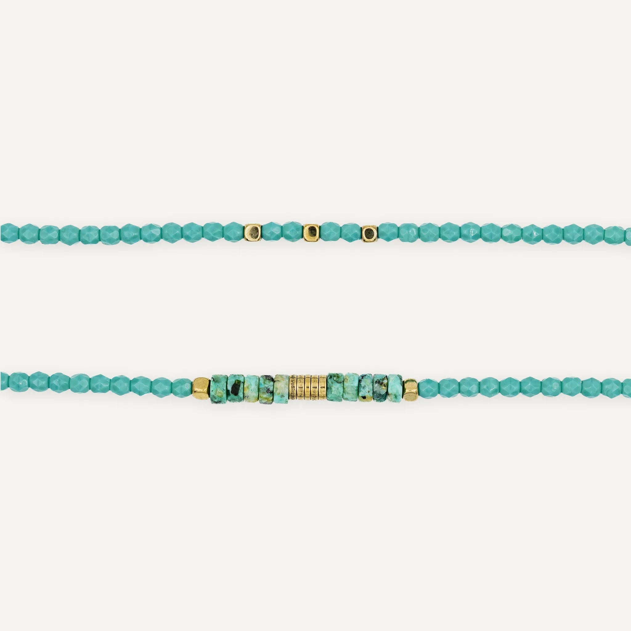 collier / bracelet NADÈGE Turquoise Persian - Têtes Blondes