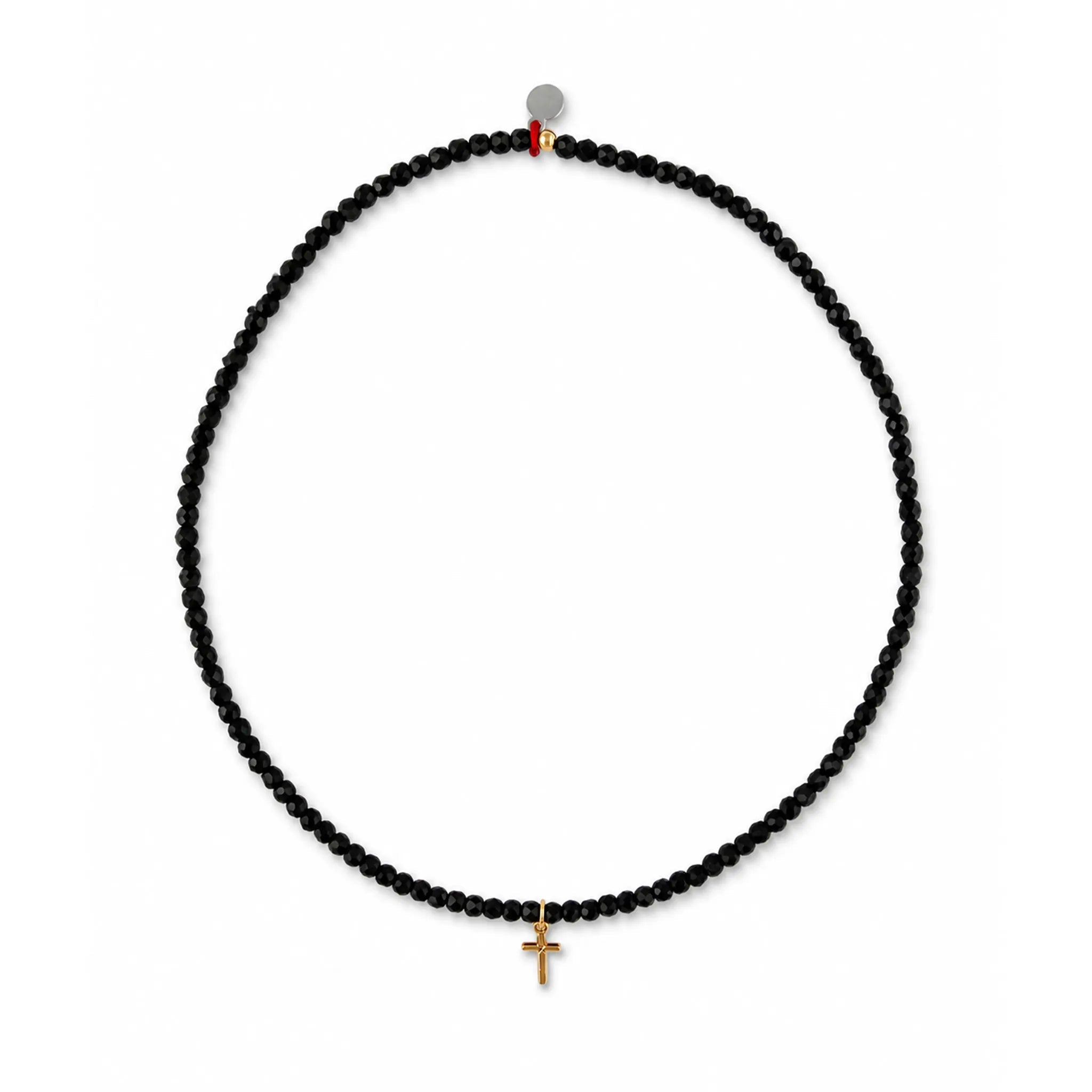 collier / bracelet NEW CROSS - Noir Mat - Têtes Blondes