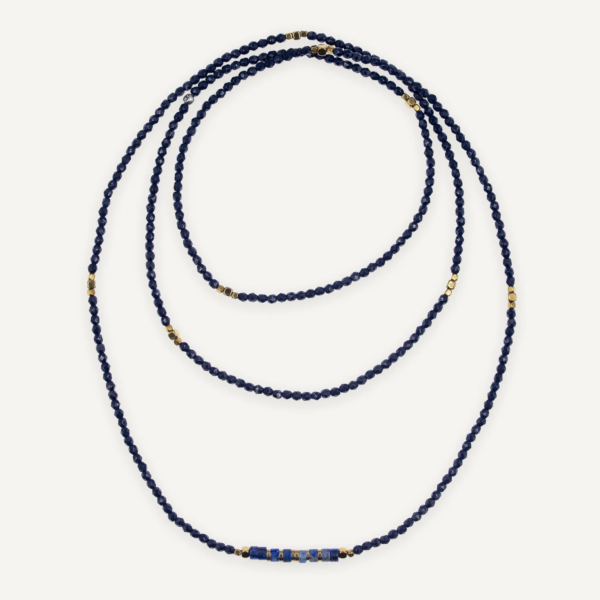 collier / bracelet NEW NADÈGE - Navy Blue - Têtes Blondes
