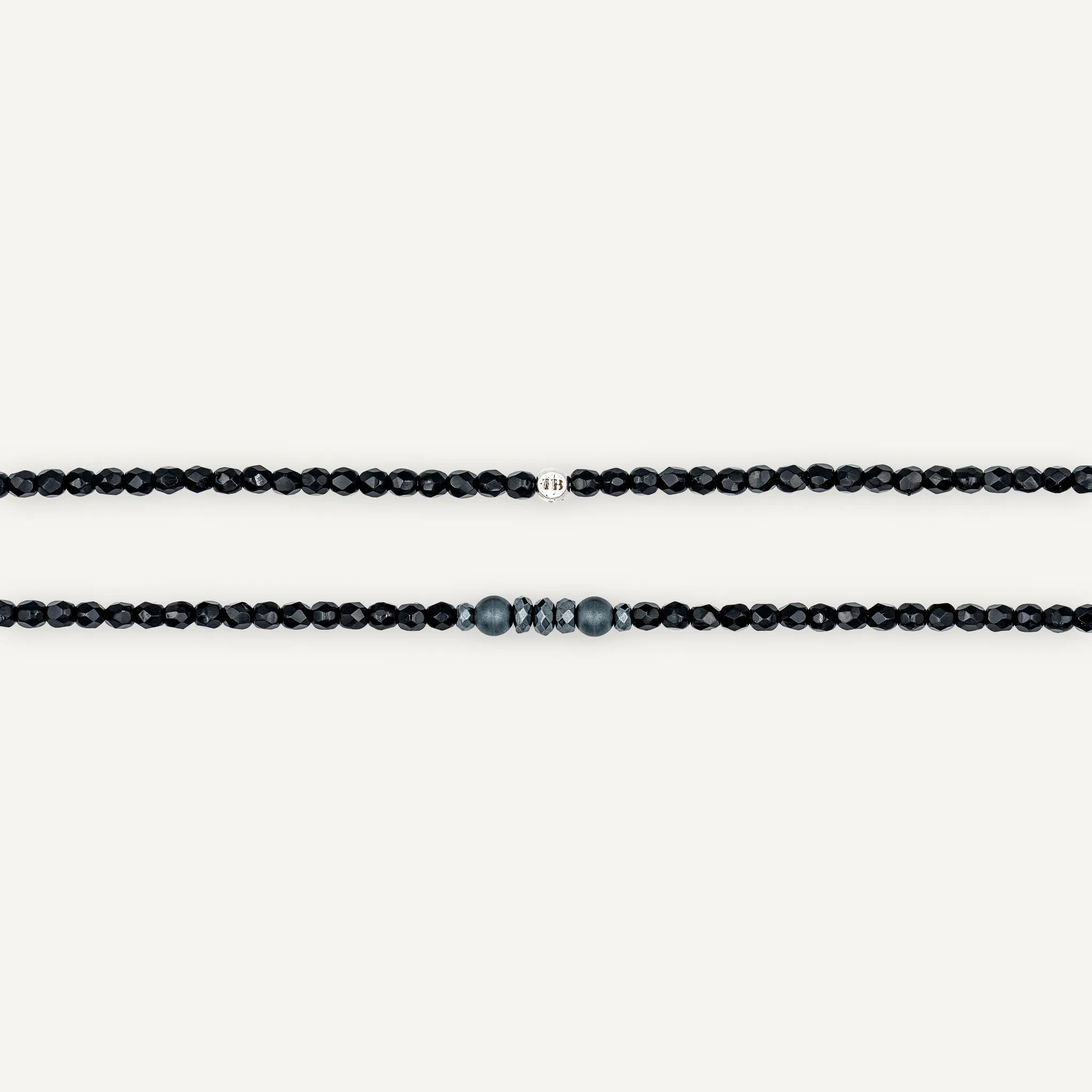 collier / bracelet NEW VERO - Noir Brillant - Têtes Blondes