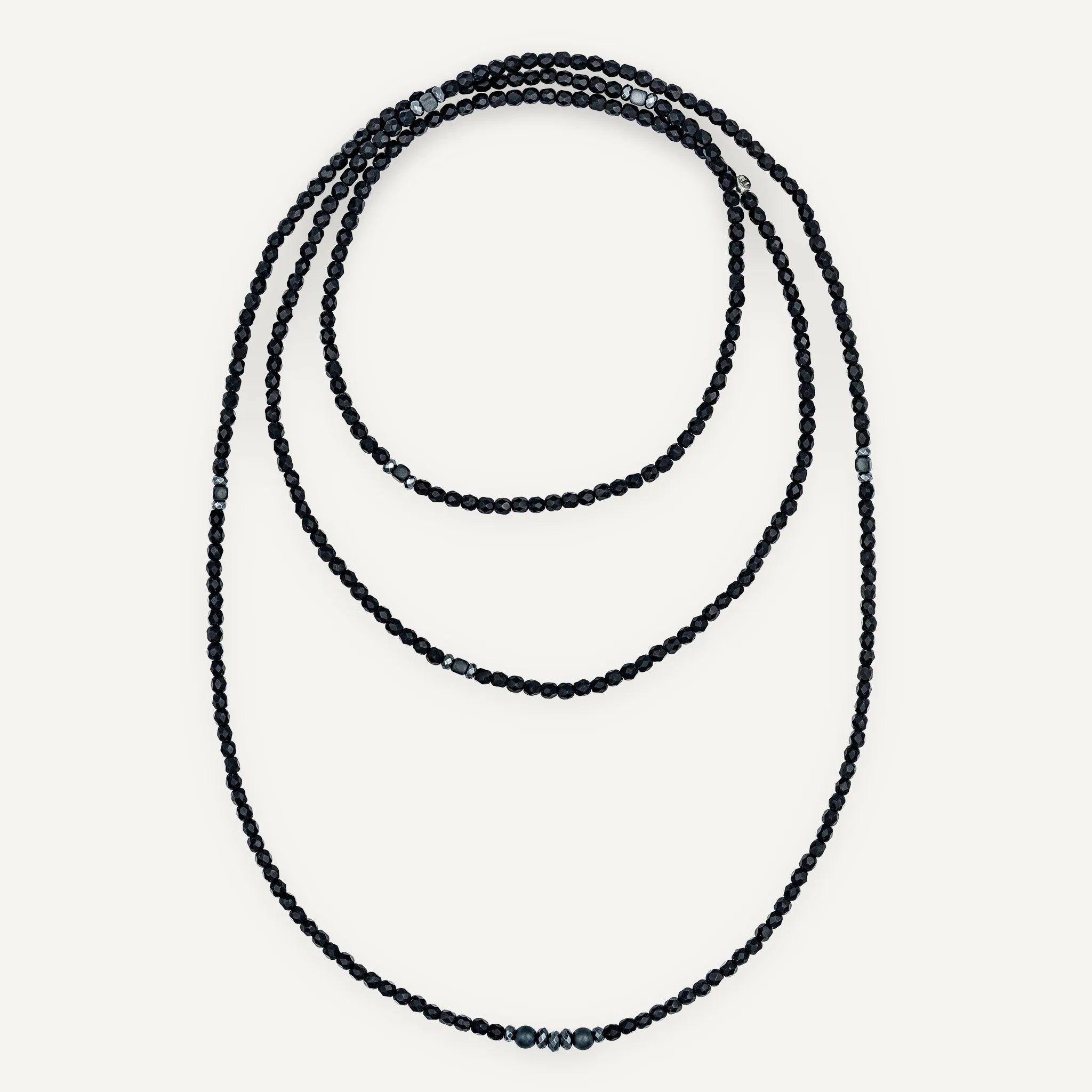 collier / bracelet NEW VERO - Noir Mat - Têtes Blondes