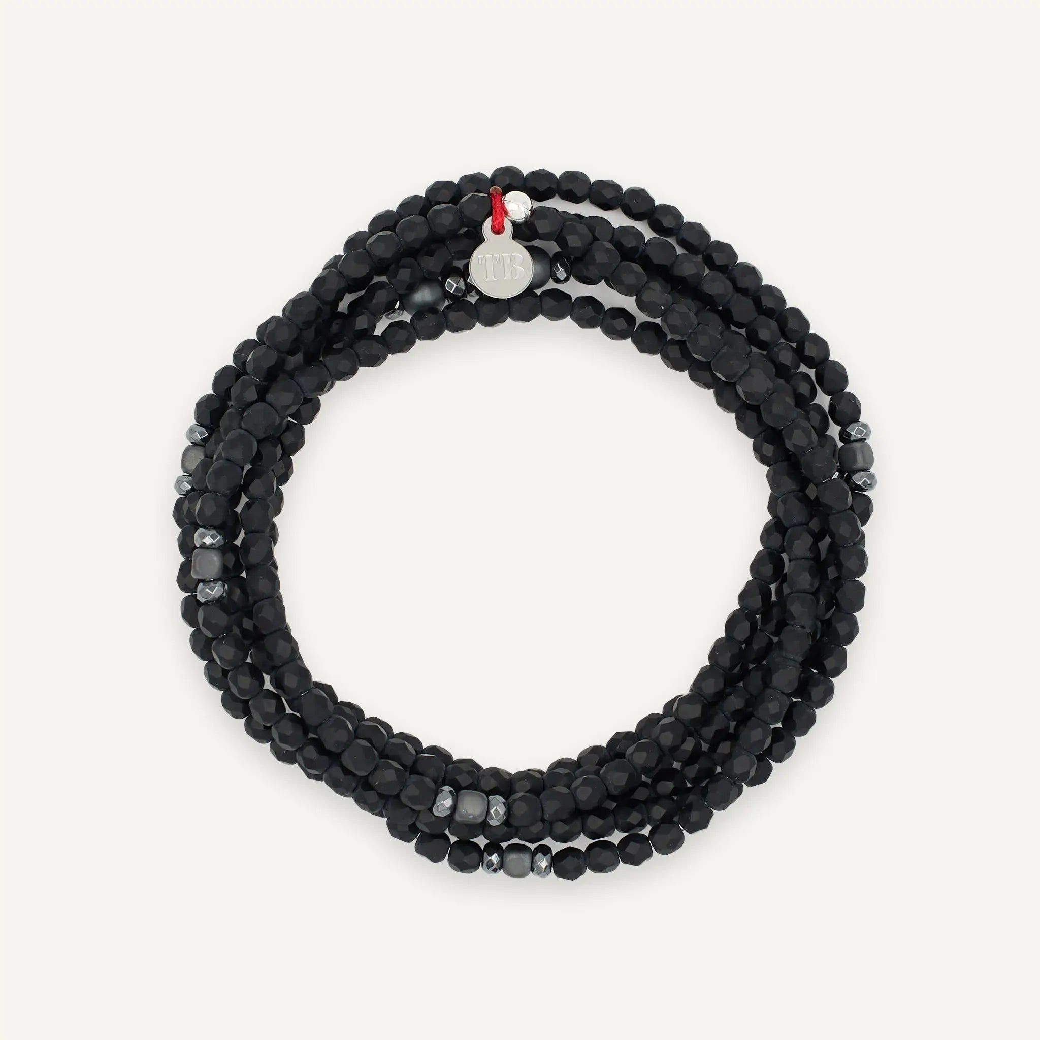 collier / bracelet NEW VERO - Noir Mat - Têtes Blondes