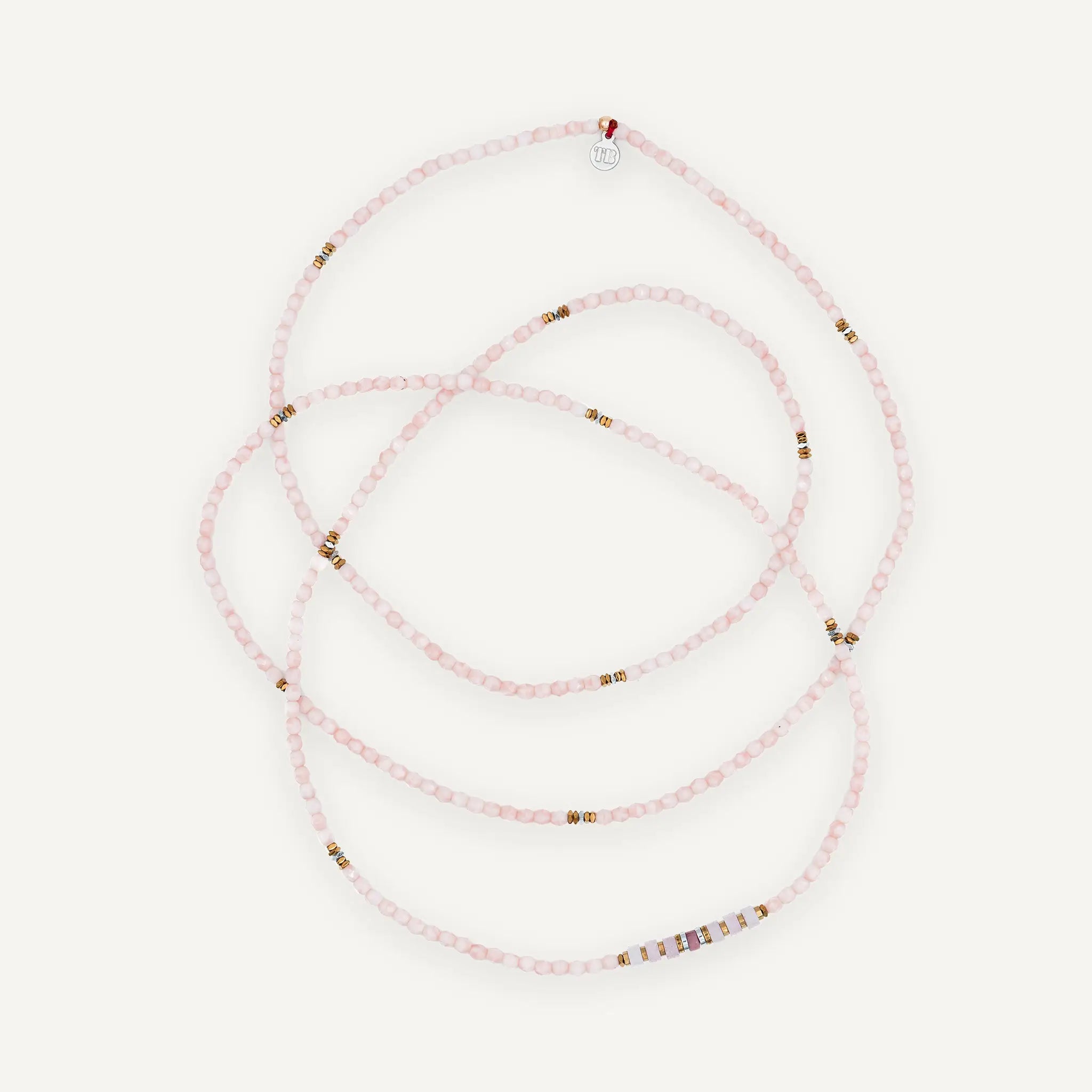 collier / bracelet NEW VIR - Rose Guimauve - Têtes Blondes