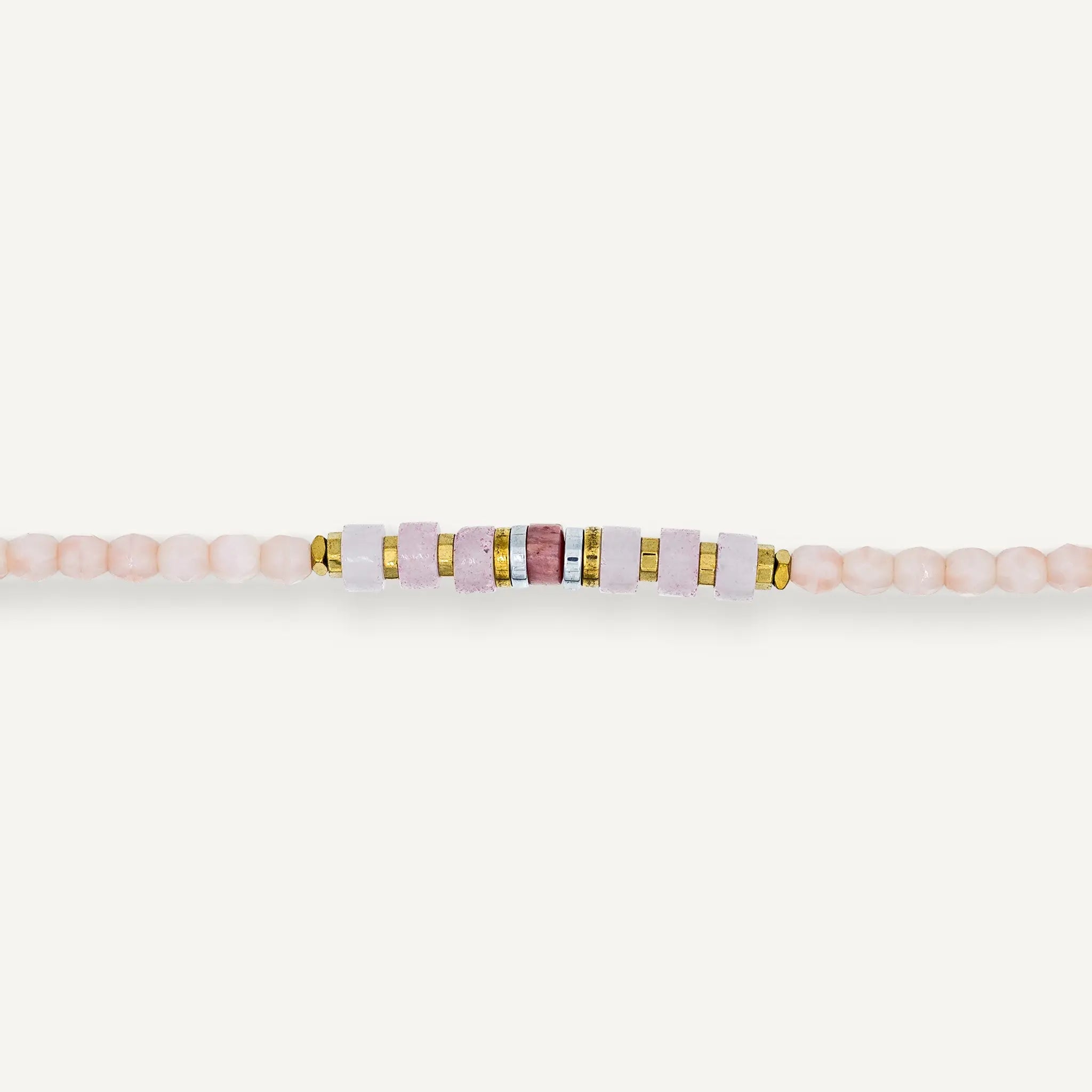 collier / bracelet NEW VIR - Rose Guimauve - Têtes Blondes
