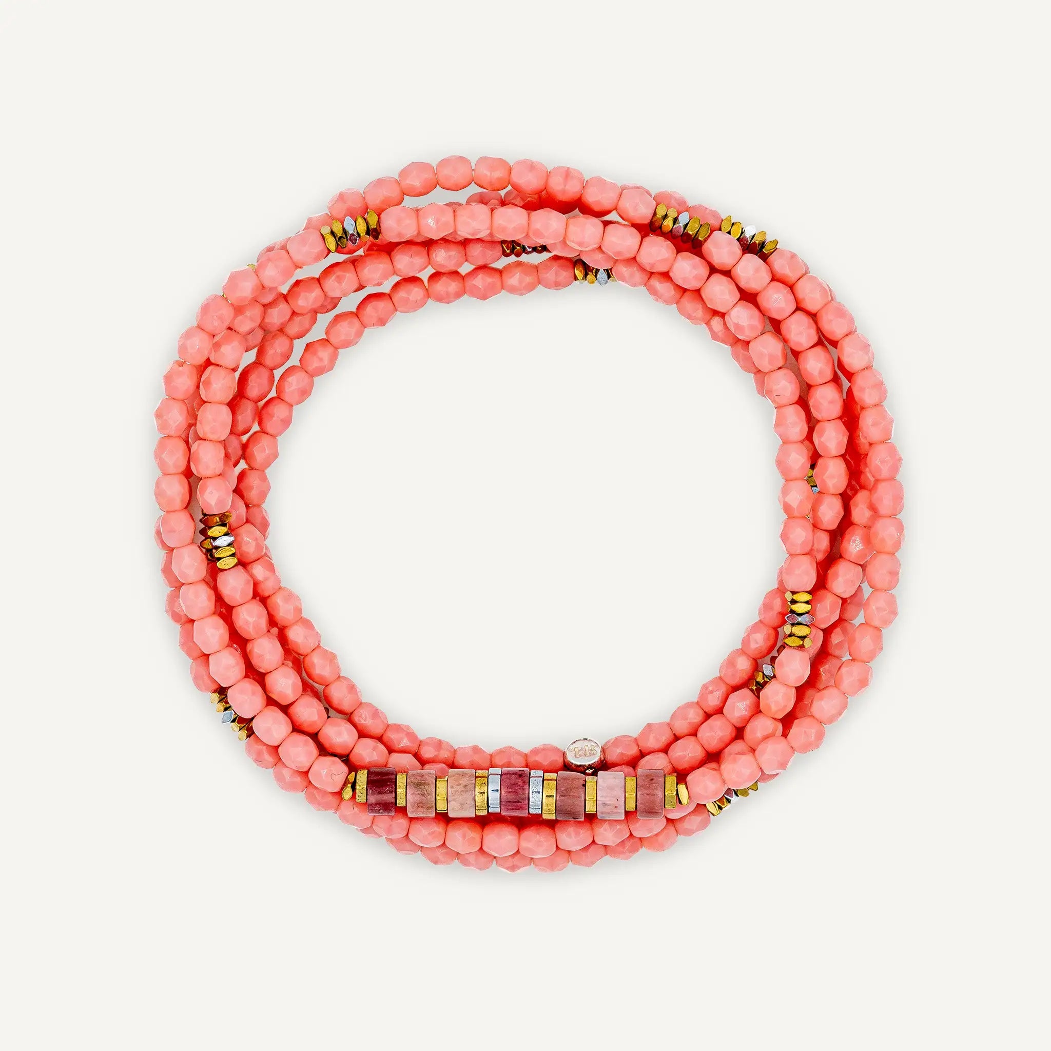 collier / bracelet NEW VIR - Rose Poudré - Têtes Blondes