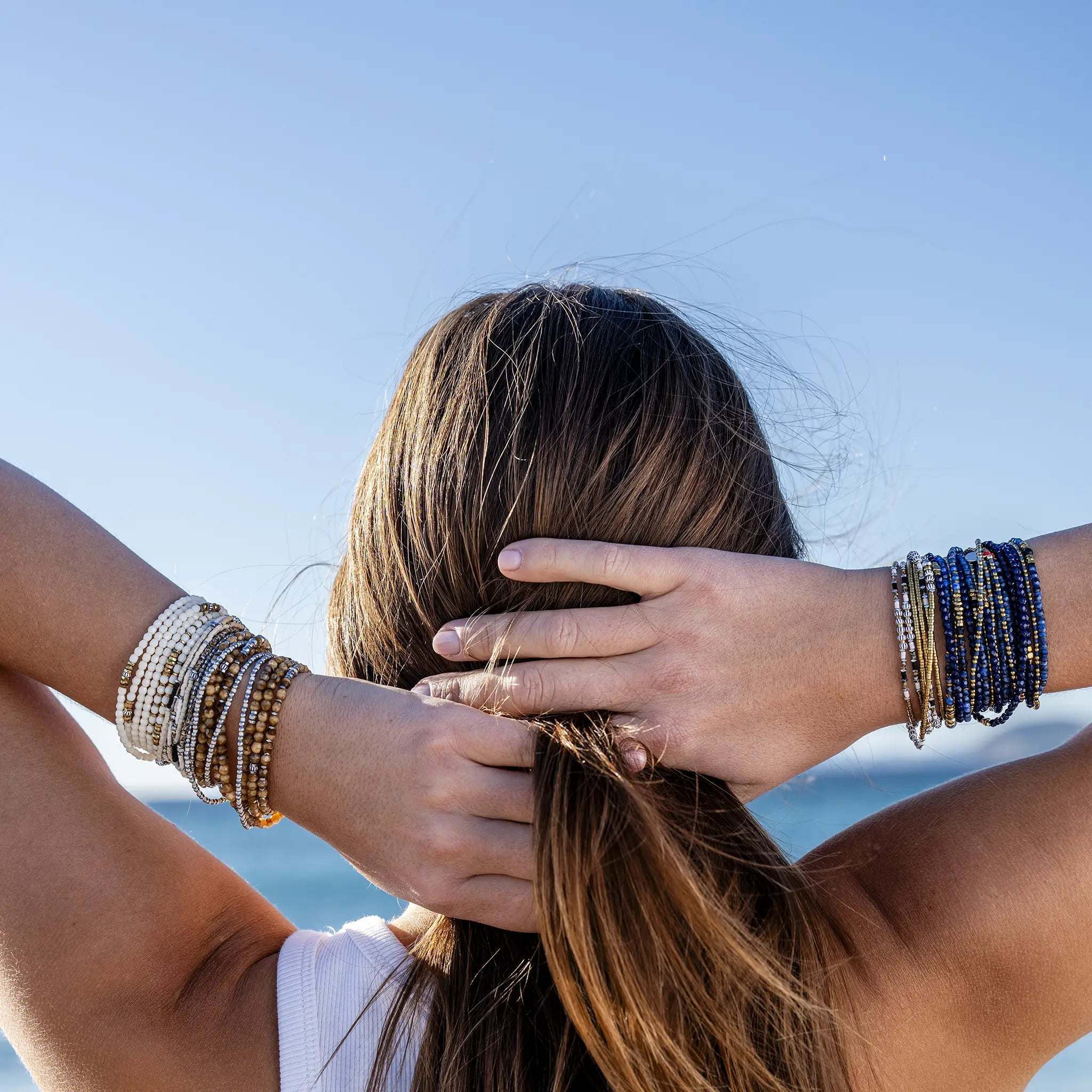 collier / bracelet OCEAN 6 - Denim - Têtes Blondes