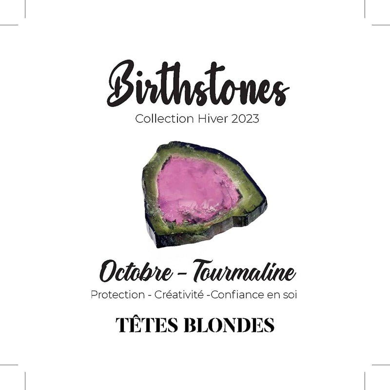 collier / bracelet OCTOBRE 3 - Tourmaline - Têtes Blondes