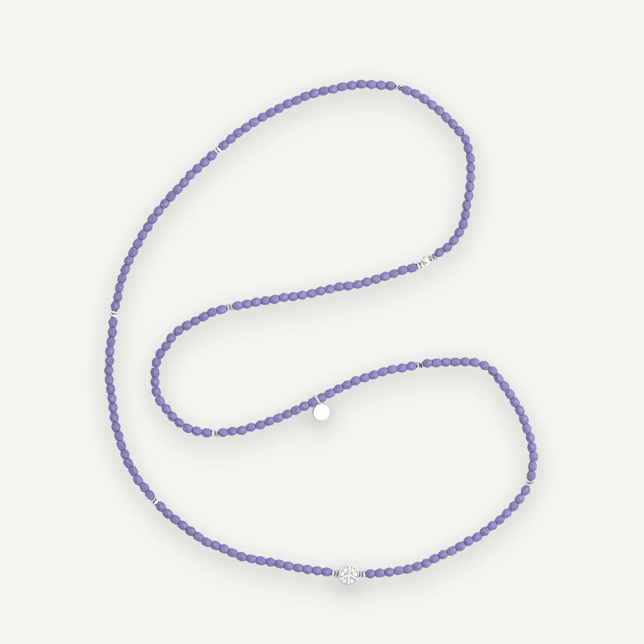 collier / bracelet PEACE Silver Zircon Purple Mat 4 - Têtes Blondes